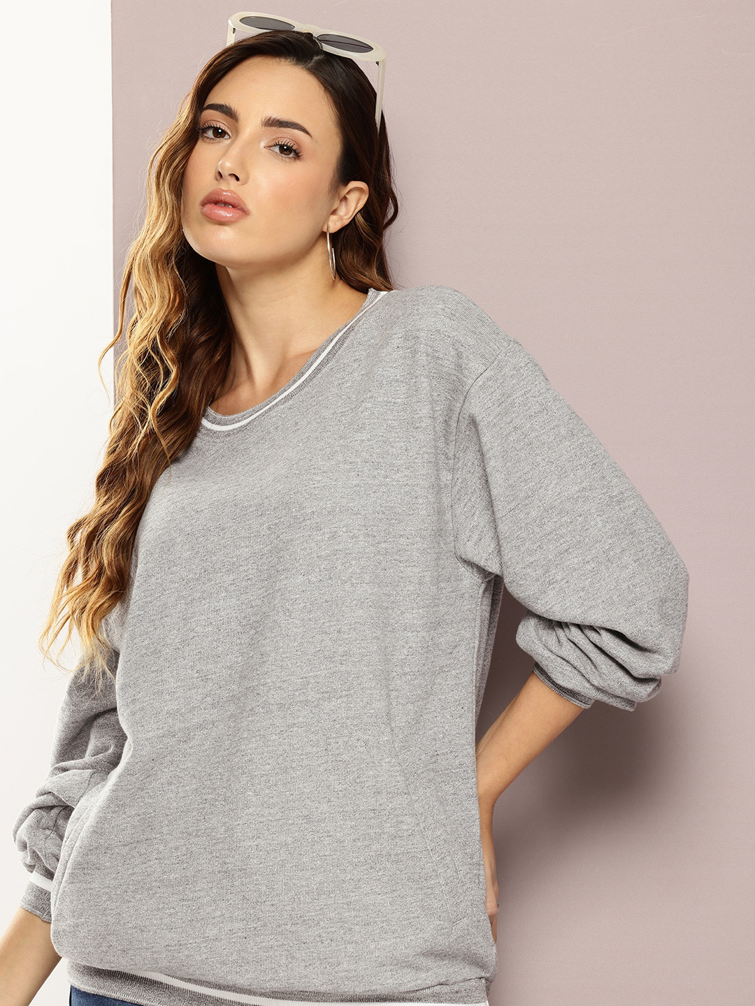 DILLINGER Oversized Sweatshirt, Grey melange 
DILLINGER Oversized Sweatshirt, Grey melange