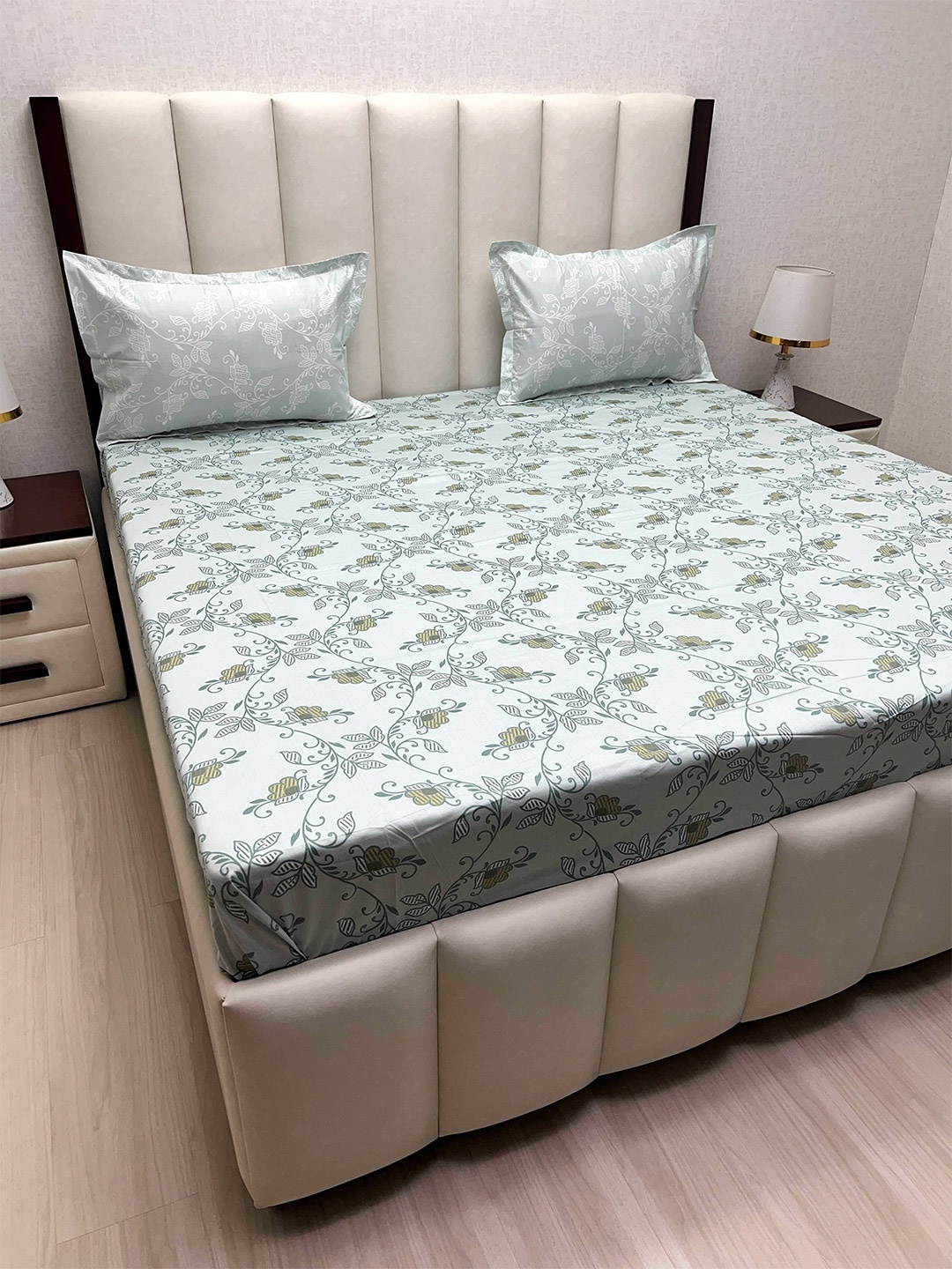 Pure Decor Cotton King Size Double Bedsheet With 2 Pillow Covers 2.74m X 2.74m, Green
Pure Decor Cotton King Size Double Bedsheet With 2 Pillow Covers 2.74m X 2.74m, Green