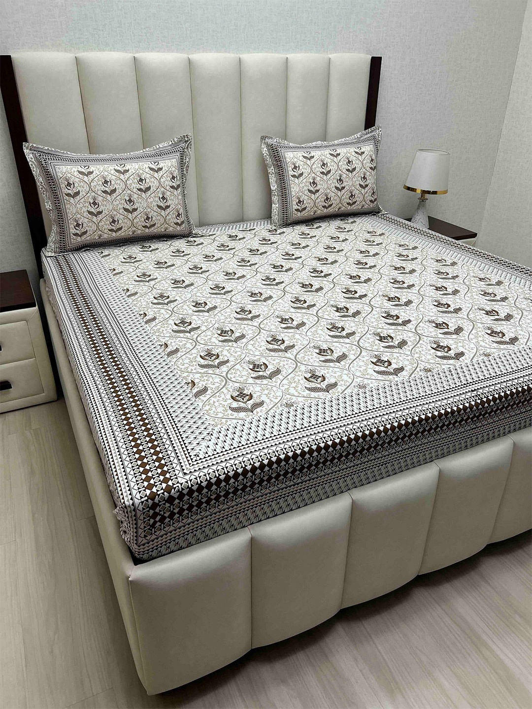 Pure Decor Cotton King Size Double Bedsheet With 2 Pillow Covers 2.74m X 2.74m, Beige
Pure Decor Cotton King Size Double Bedsheet With 2 Pillow Covers 2.74m X 2.74m, Beige