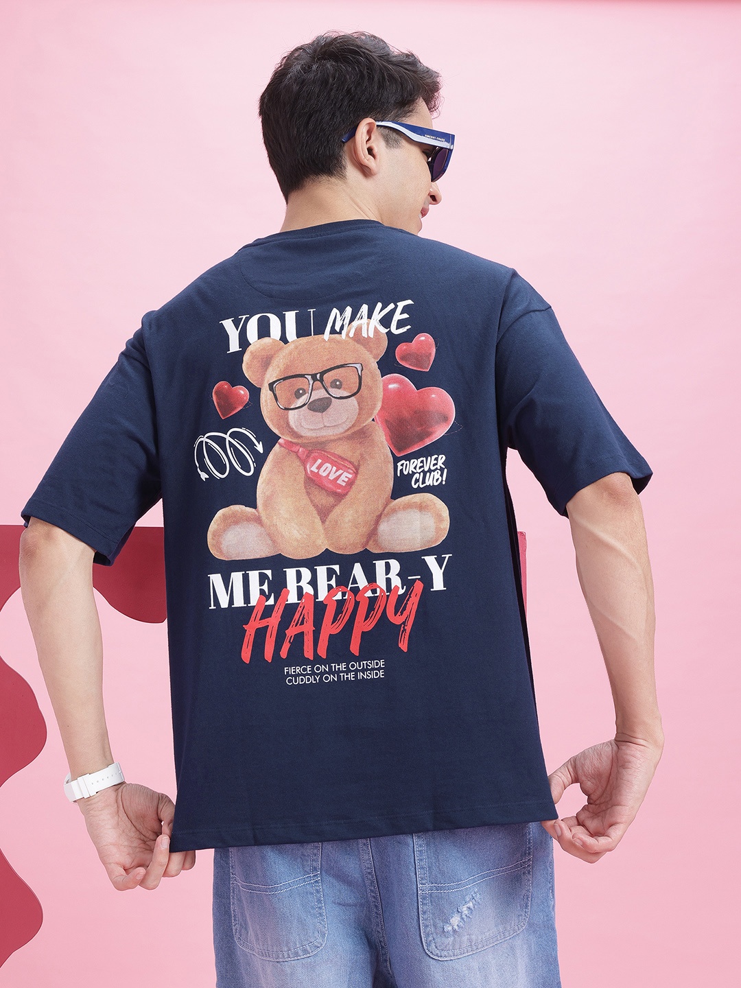 Mast & Harbour Twin Collection Printed Oversized Drop-Shoulder Sleeves T-shirt, Navy blue
Mast & Harbour Twin Collection Printed Oversized Drop-Shoulder Sleeves T-shirt, Navy blue