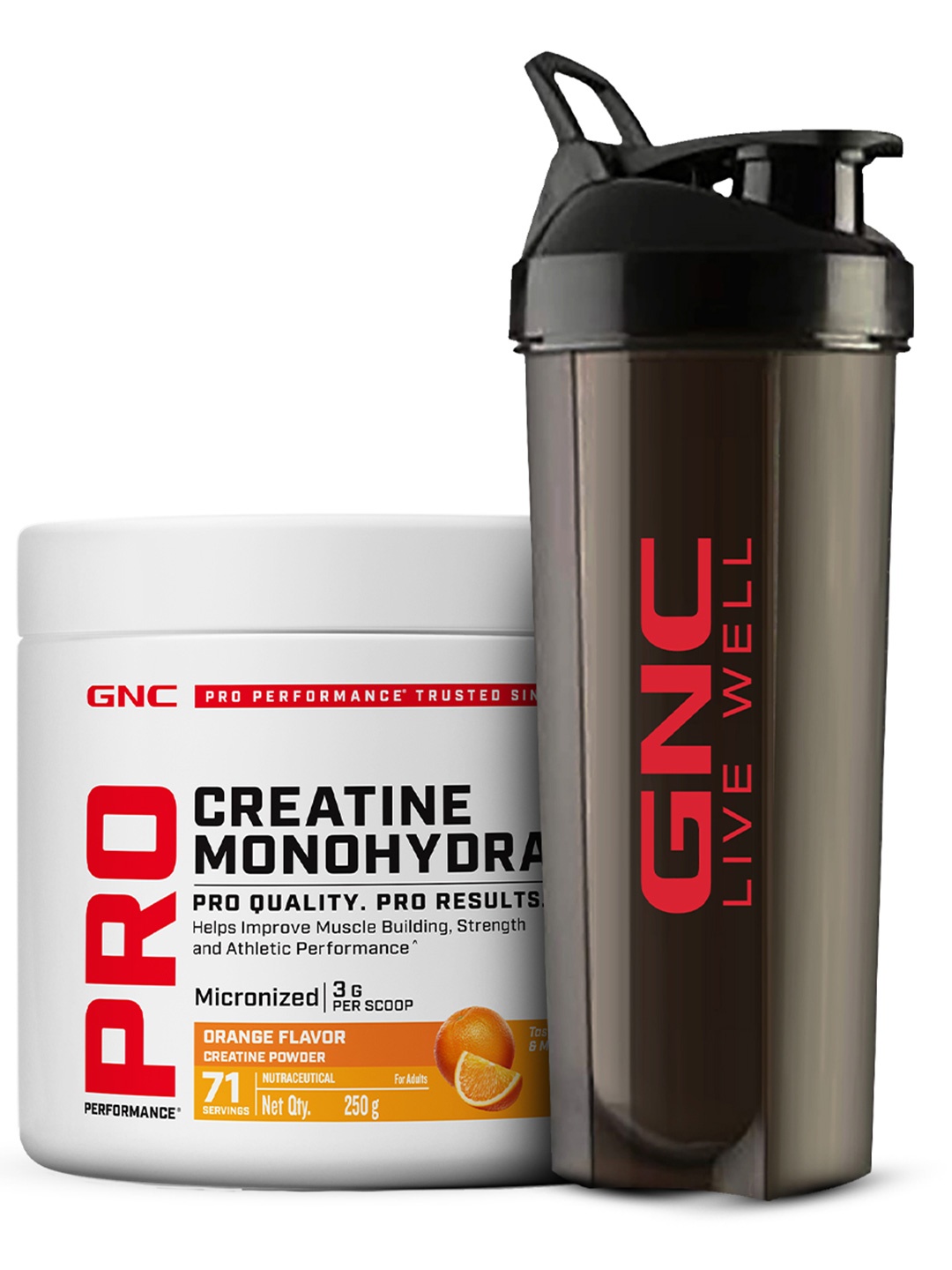GNC Orange Pro Performance Creatine Monohydrate Micronized Powder - 250 gm With Shaker, White
GNC Orange Pro Performance Creatine Monohydrate Micronized Powder - 250 gm With Shaker, White