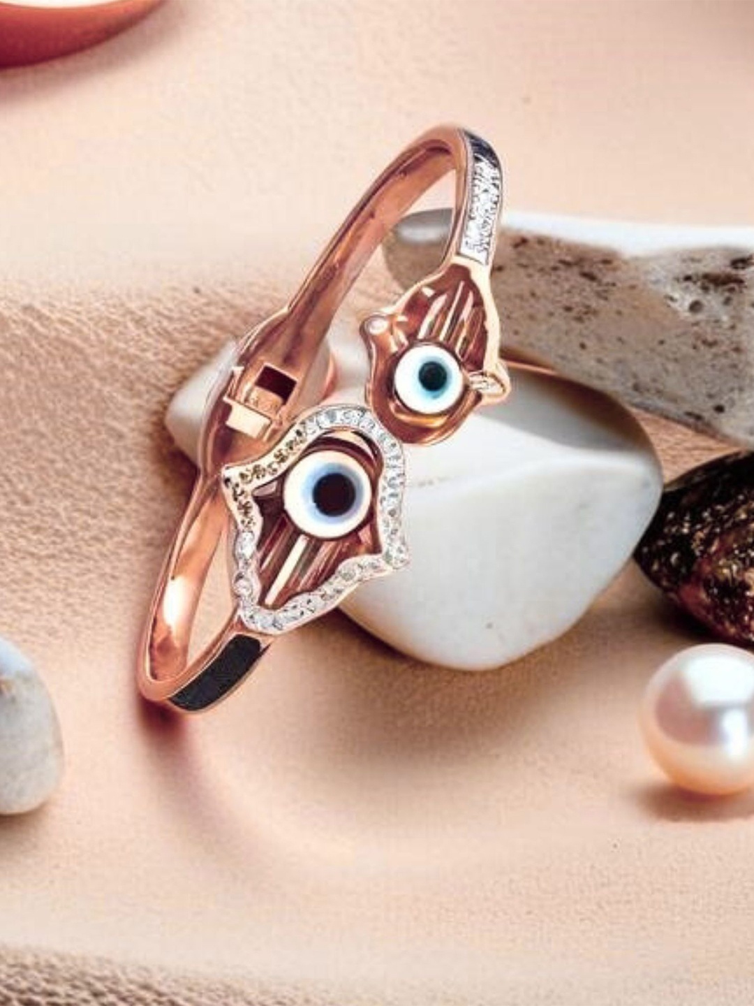 MANSIYAORANGE Stainless Steel Rose Gold-Plated Anti Tarnish American Diamond Kada Bracelet
MANSIYAORANGE Stainless Steel Rose Gold-Plated Anti Tarnish American Diamond Kada Bracelet