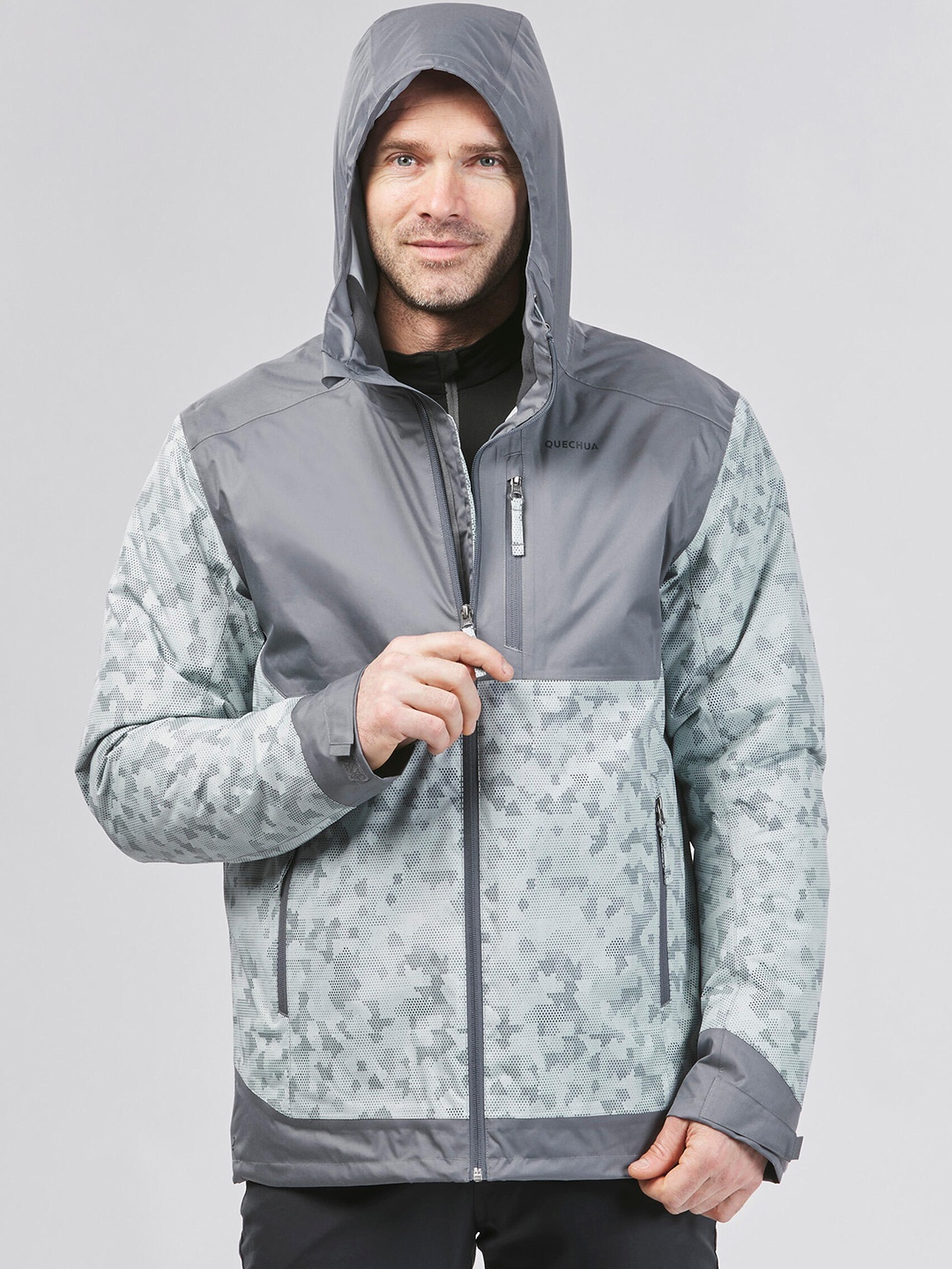 Quechua By Decathlon Men Colourblocked Hooded Waterproof & Warm Snow Sporty Jacket, Grey
Quechua By Decathlon Men Colourblocked Hooded Waterproof & Warm Snow Sporty Jacket, Grey
