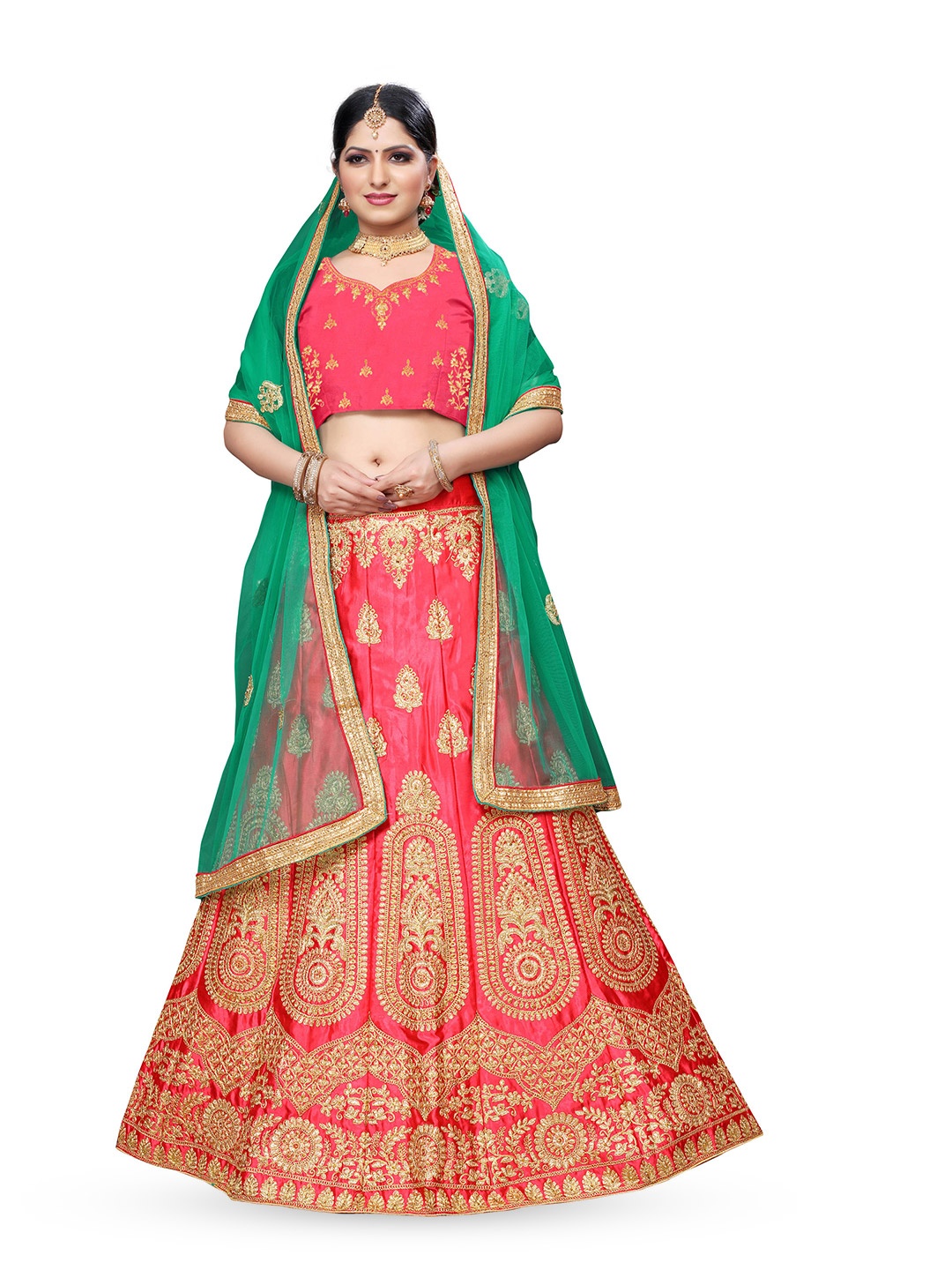 Maroosh Women Embellished Thread Work Unstitched Lehenga & Blouse With Dupatta, Pink
Maroosh Women Embellished Thread Work Unstitched Lehenga & Blouse With Dupatta, Pink