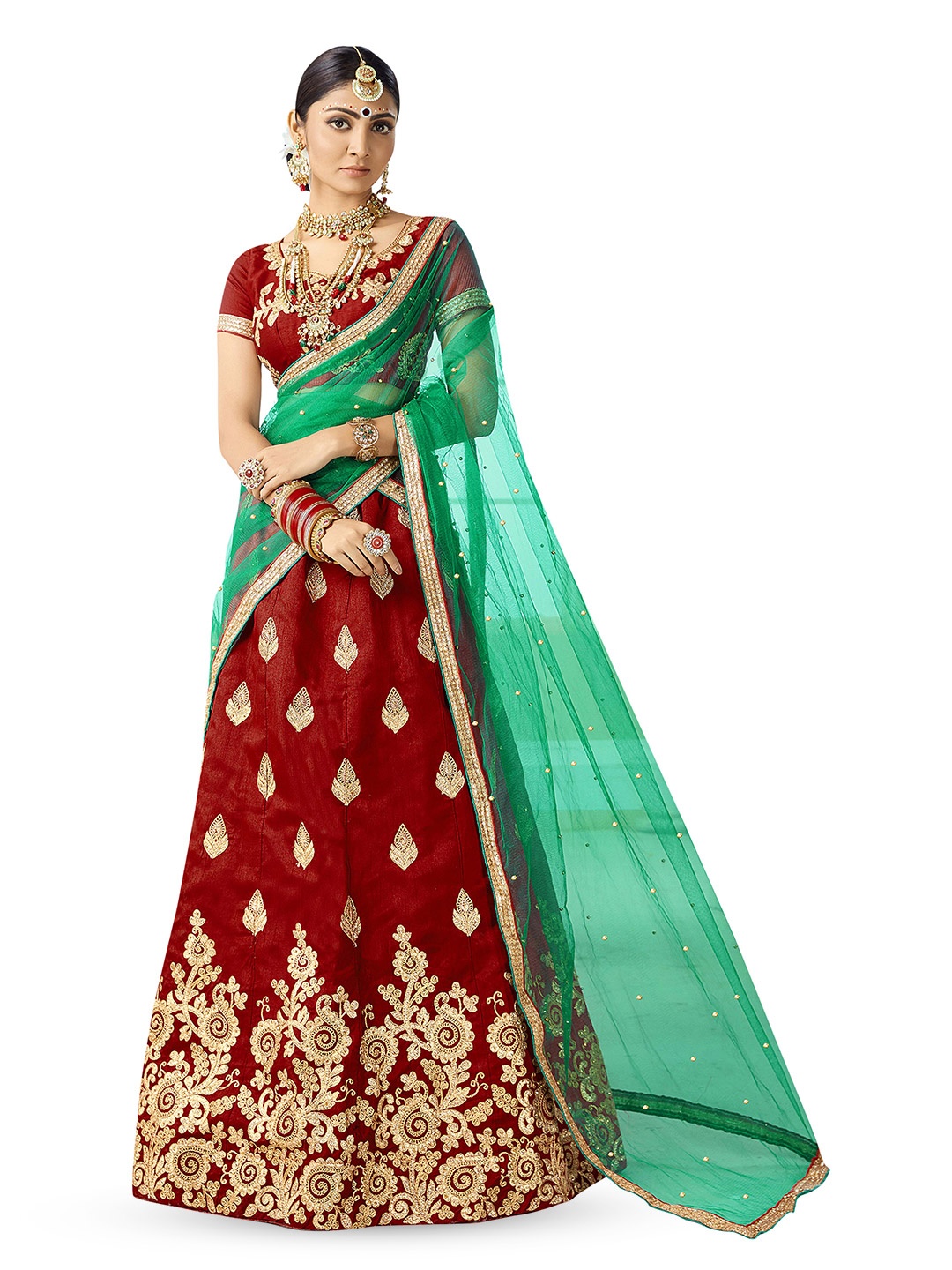 Maroosh Women Embroidered Thread Work Unstitched Lehenga & Blouse With Dupatta, Maroon
Maroosh Women Embroidered Thread Work Unstitched Lehenga & Blouse With Dupatta, Maroon