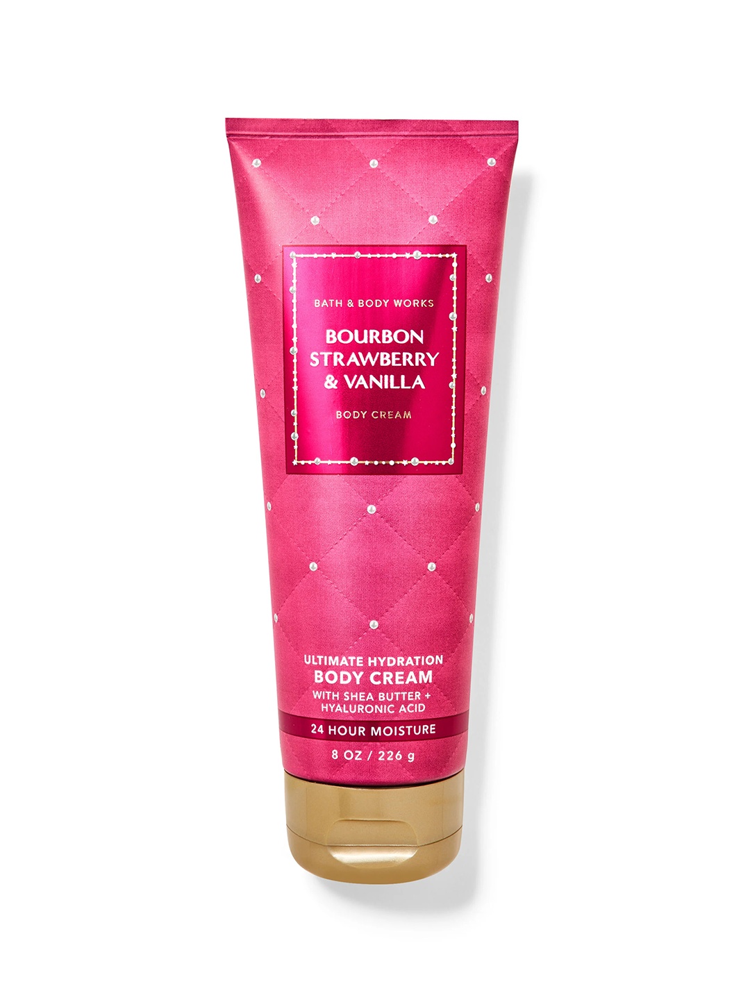 Bath & Body Works Bourbon Strawberry & Vanilla Ultimate Hydration Body Cream 226g, Pink
Bath & Body Works Bourbon Strawberry & Vanilla Ultimate Hydration Body Cream 226g, Pink