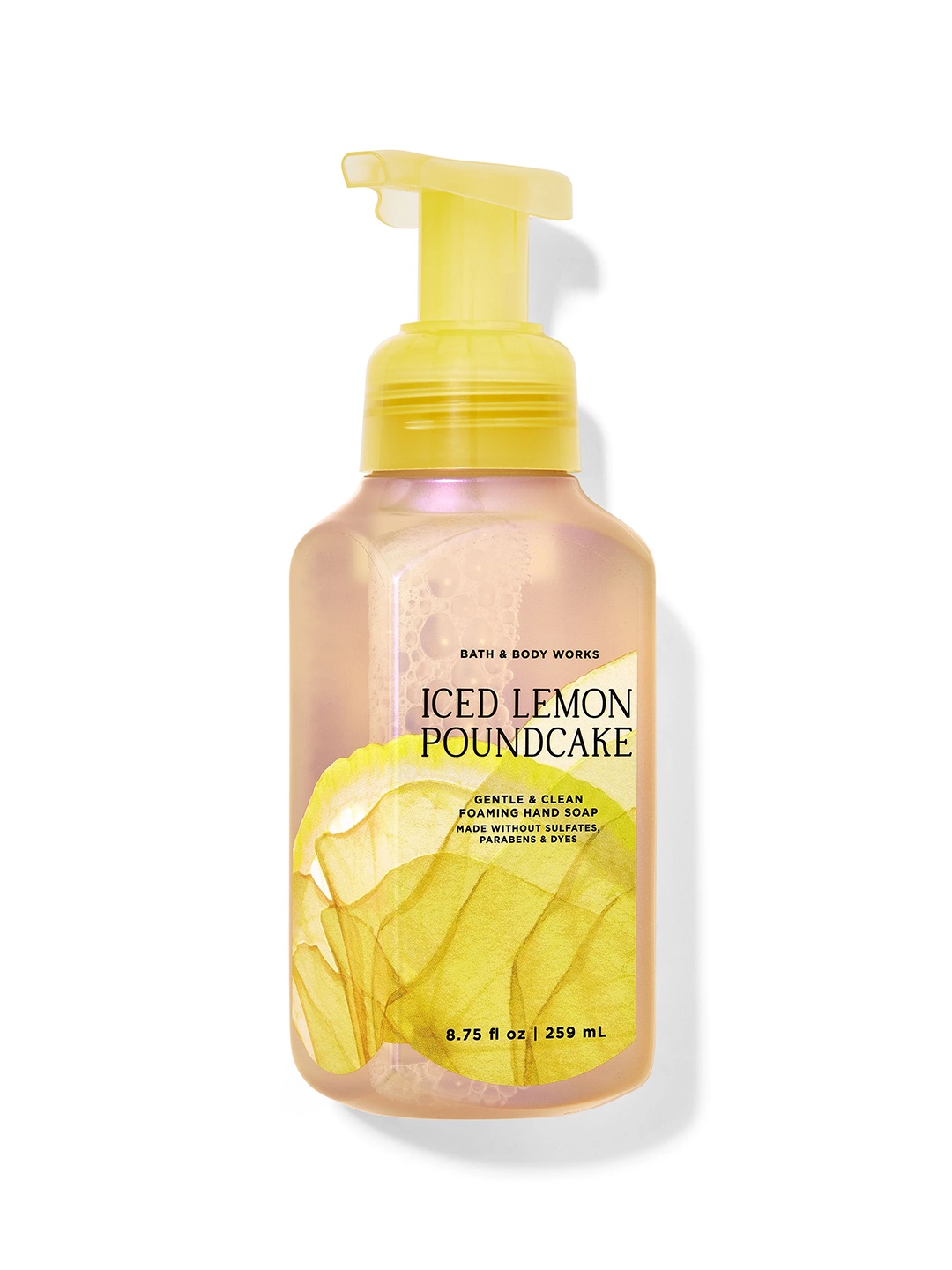 Bath & Body Works Iced Lemon Pound Cake Gentle & Clean Foaming Hand Soap - 259 ml, Yellow
Bath & Body Works Iced Lemon Pound Cake Gentle & Clean Foaming Hand Soap - 259 ml, Yellow