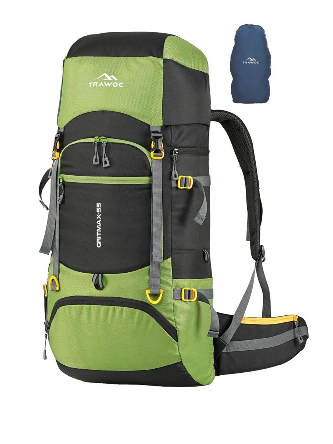 TRAWOC GRITMAX Solid 55L Rucksack With Shoe Compartment & Dual Loading Options, Green
TRAWOC GRITMAX Solid 55L Rucksack With Shoe Compartment & Dual Loading Options, Green