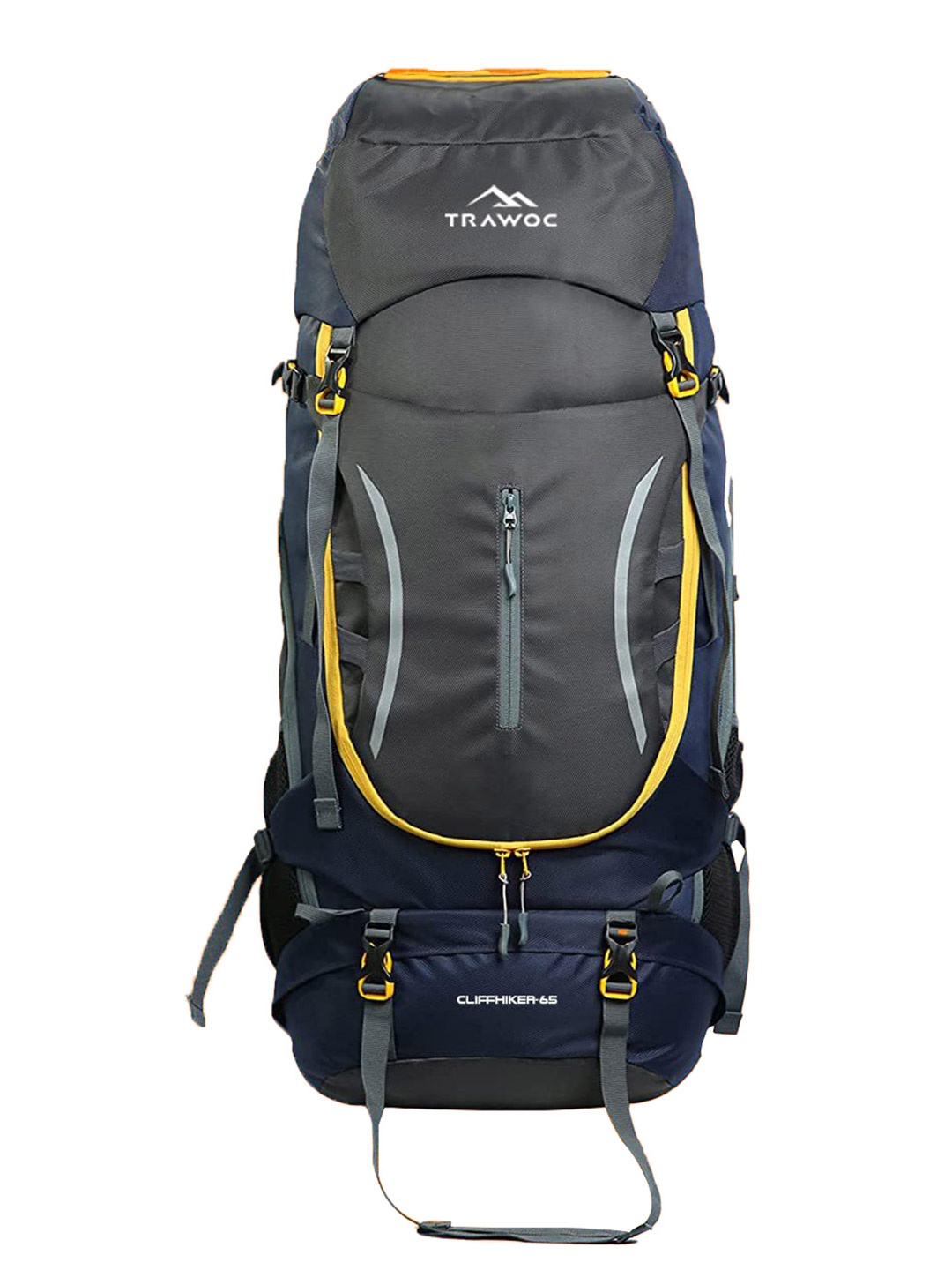 TRAWOC CLIFFHIKER Solid 65L Internal Frame Rucksack Dual Loading With Rain Cover, Grey
TRAWOC CLIFFHIKER Solid 65L Internal Frame Rucksack Dual Loading With Rain Cover, Grey