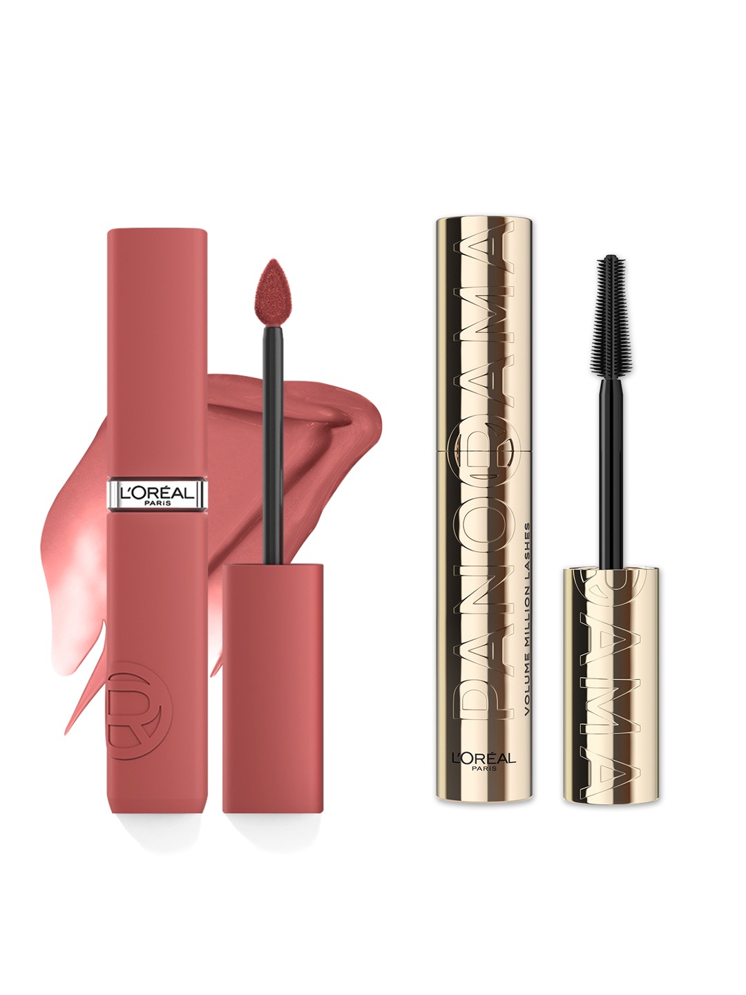 LOreal Liquid Lipstick 5ml - Worth It Medium 635 & Waterproof Mascara 9.4 ml - Black Combo, Nude
LOreal Liquid Lipstick 5ml - Worth It Medium 635 & Waterproof Mascara 9.4 ml - Black Combo, Nude