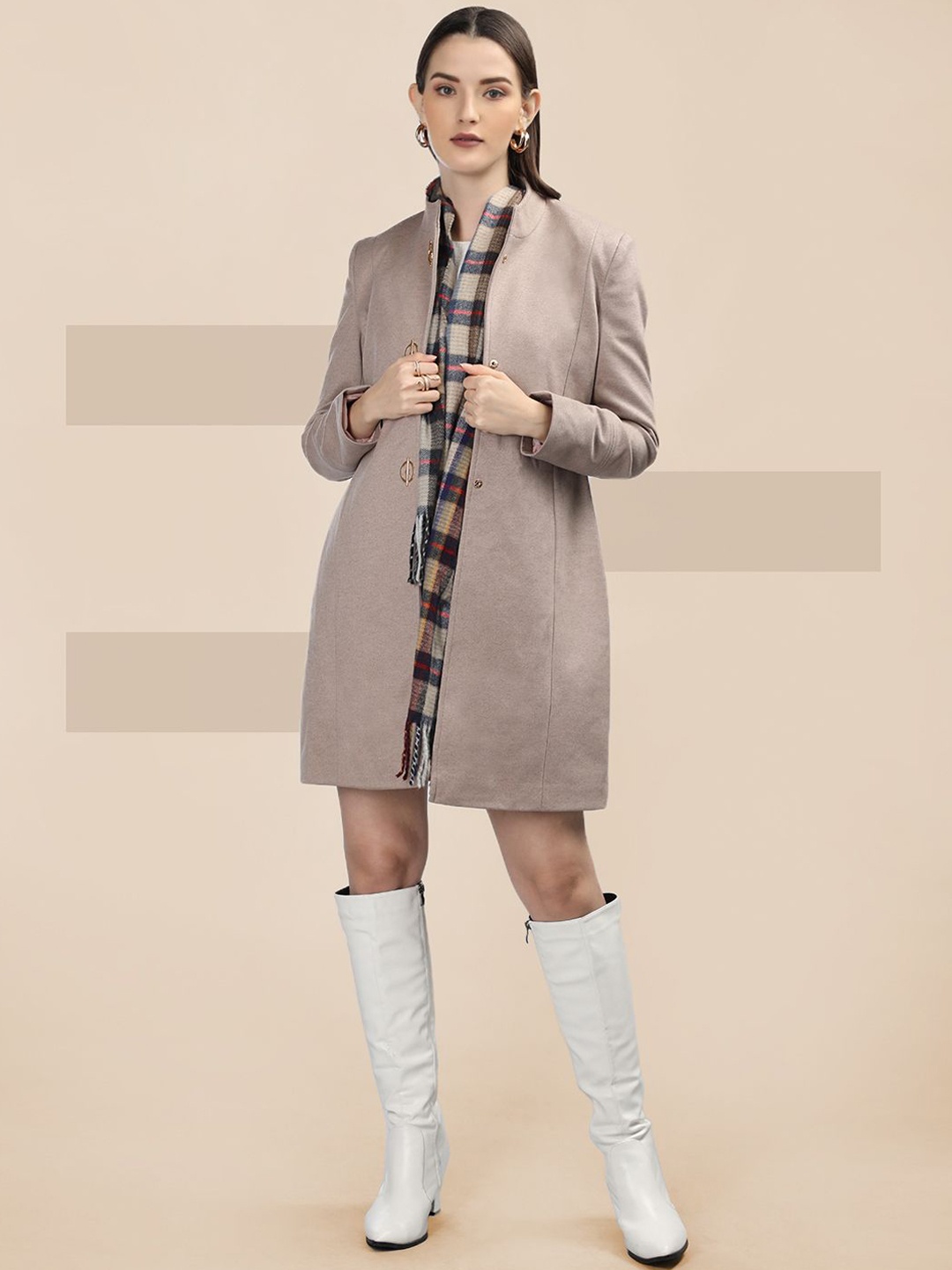 The Roadster Lifestyle Co. Women Solid Single Breasted Woollen Overcoat, Camel brown
The Roadster Lifestyle Co. Women Solid Single Breasted Woollen Overcoat, Camel brown