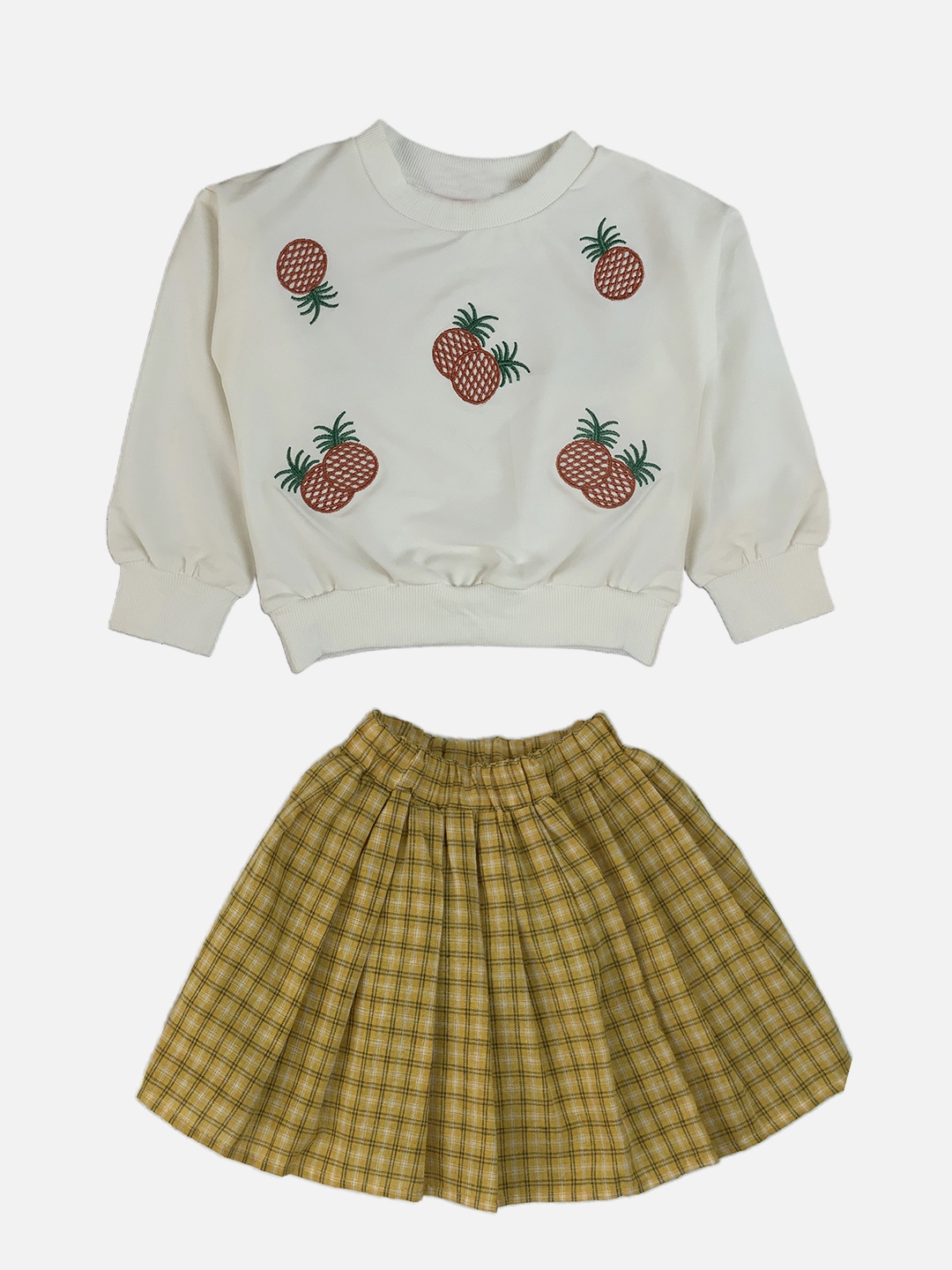 Little Surprise Box LLP Girls Embroidered Sweatshirt With Skirt & matching Sling Bag, White
Little Surprise Box LLP Girls Embroidered Sweatshirt With Skirt & matching Sling Bag, White