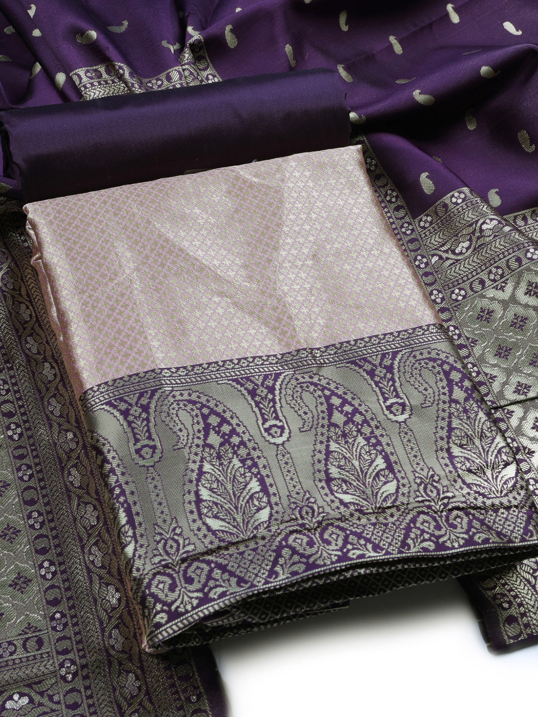 Sun Fashion And Lifestyle Geometric Motifs Woven Design Unstitched Dress Material, Violet
Sun Fashion And Lifestyle Geometric Motifs Woven Design Unstitched Dress Material, Violet