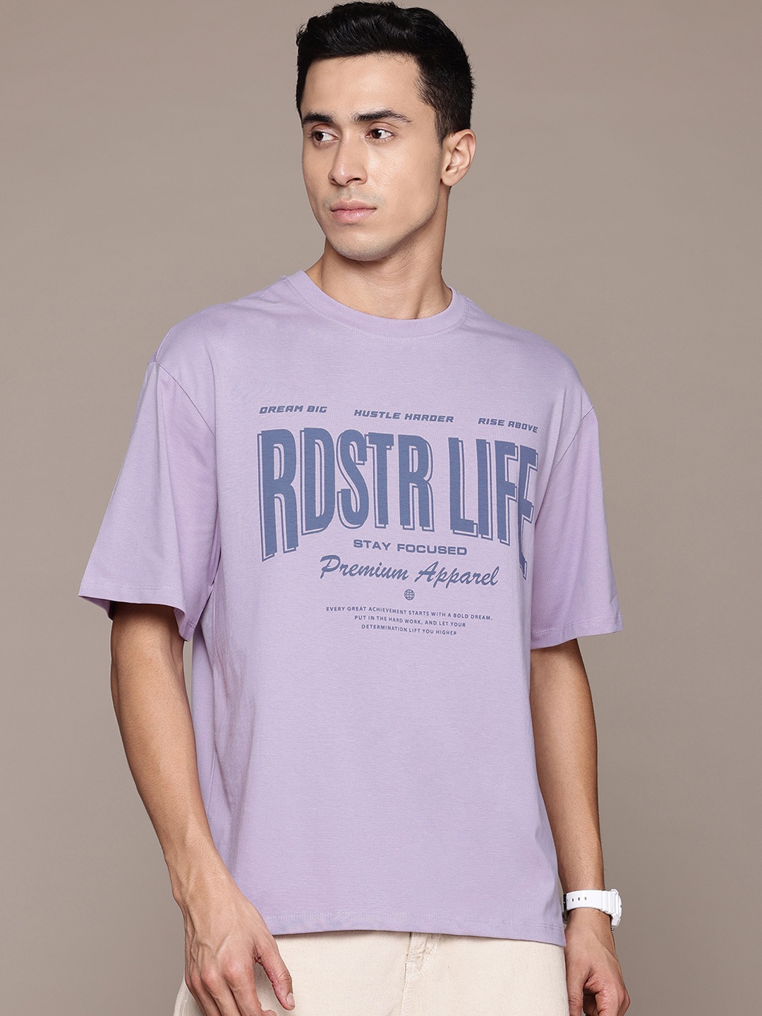 The Roadster Lifestyle Co. Printed Drop-Shoulder Sleeves Pure Cotton Relaxed T-shirt, Lavender
The Roadster Lifestyle Co. Printed Drop-Shoulder Sleeves Pure Cotton Relaxed T-shirt, Lavender