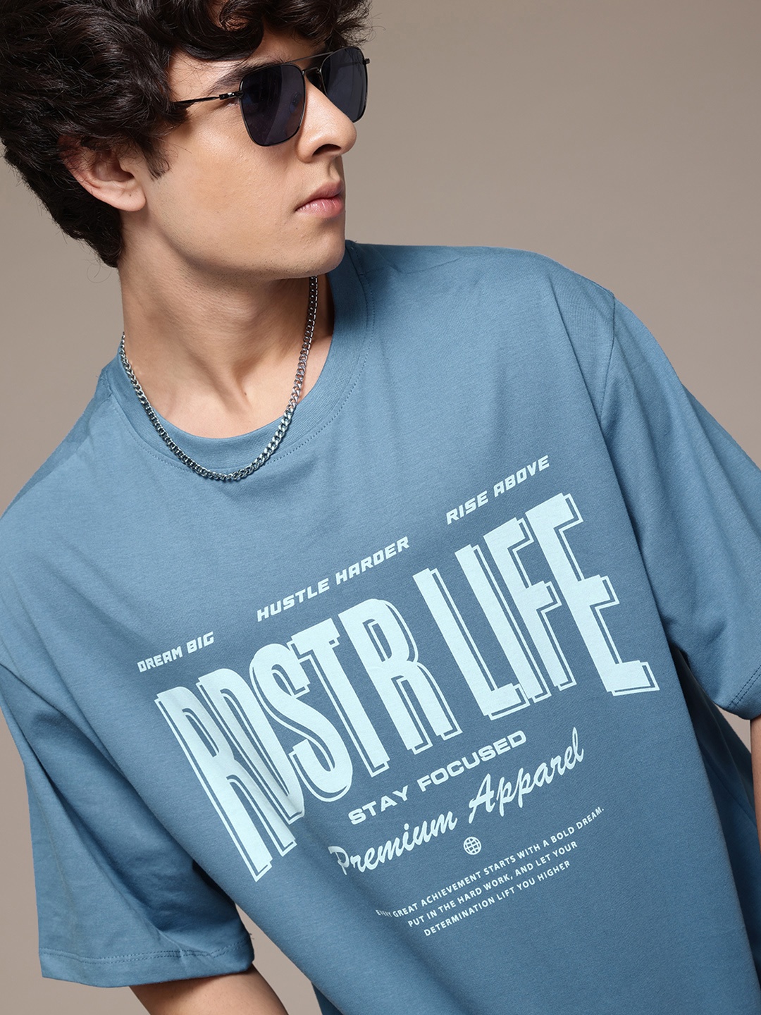 Roadster The Lifestyle Co Brand Logo Print Drop-Shoulder Sleeves Pure Cotton T-shirt, Blue
Roadster The Lifestyle Co Brand Logo Print Drop-Shoulder Sleeves Pure Cotton T-shirt, Blue