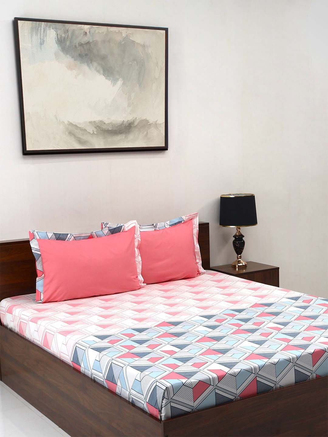 BOMBAY DYEING Minimo Blue Geometric Printed Cotton 180 TC King Bedsheet Set 2.74 x 2.74 m
BOMBAY DYEING Minimo Blue Geometric Printed Cotton 180 TC King Bedsheet Set 2.74 x 2.74 m