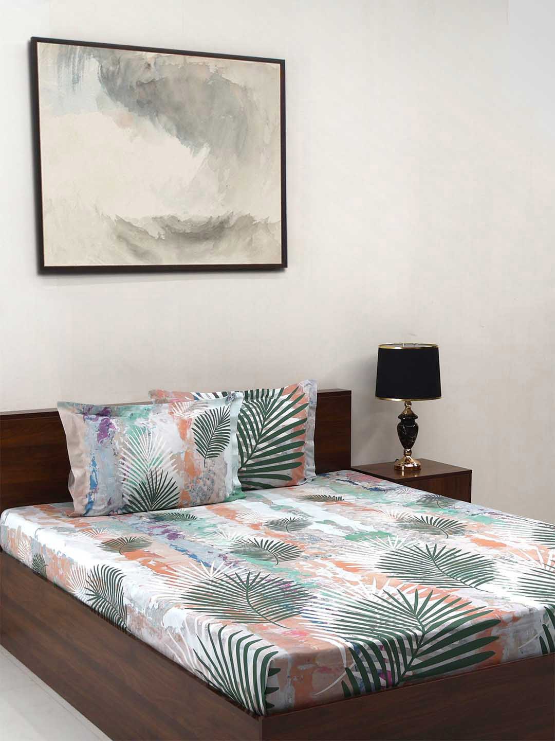 BOMBAY DYEING Fantasque Green Floral Printed Cotton 180 TC King Bedsheet Set 2.74 x 2.74 m
BOMBAY DYEING Fantasque Green Floral Printed Cotton 180 TC King Bedsheet Set 2.74 x 2.74 m