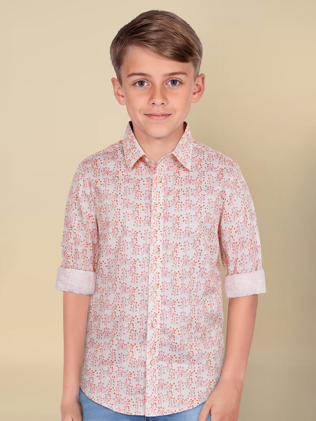 Allen Solly Junior Boys Cutaway Collar Floral Printed Cotton Slim Fit Casual Shirt, Pink
Allen Solly Junior Boys Cutaway Collar Floral Printed Cotton Slim Fit Casual Shirt, Pink