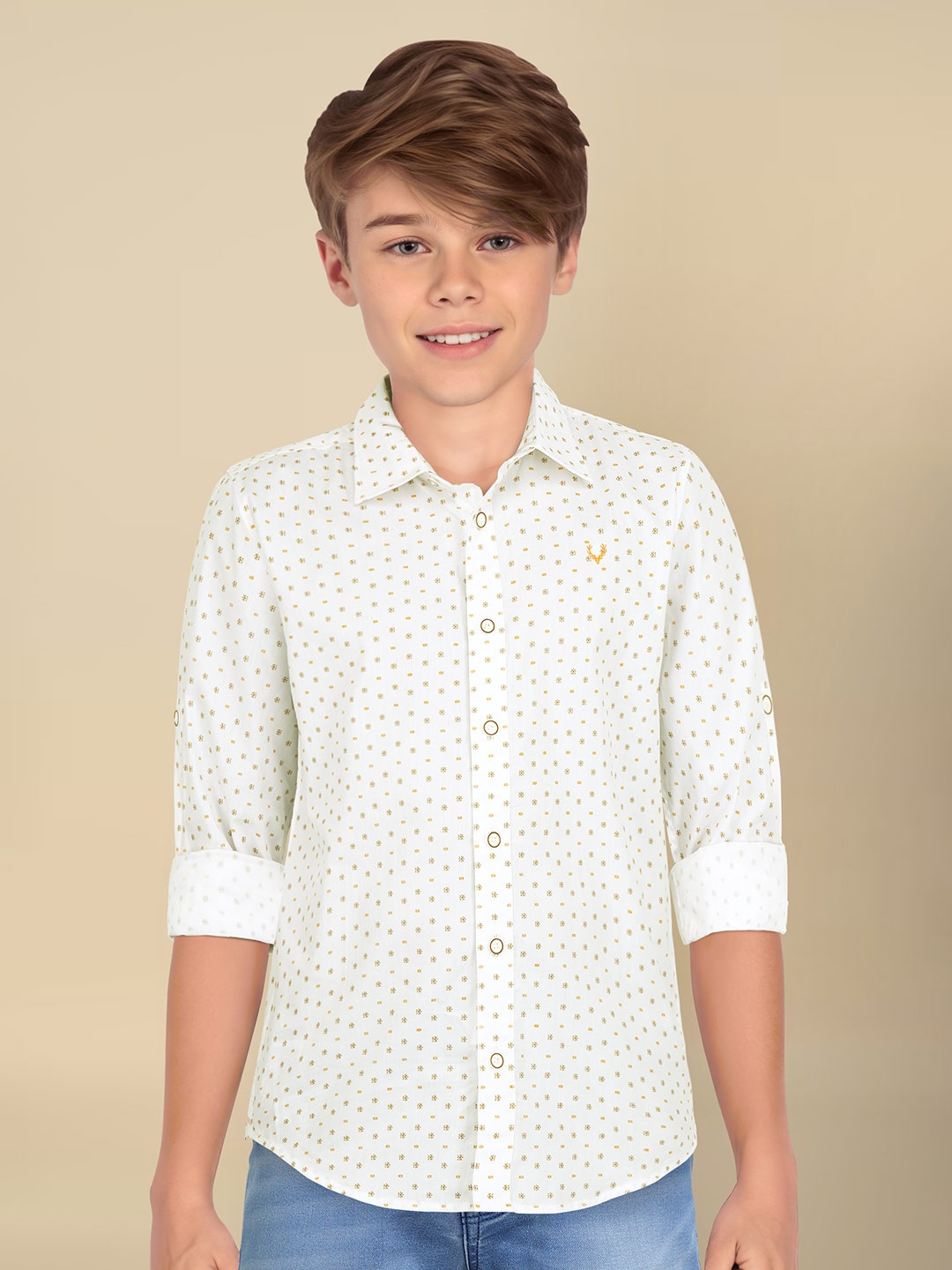 Allen Solly Junior Boys Cutaway Collar Floral Printed Cotton Slim Fit Casual Shirt, White
Allen Solly Junior Boys Cutaway Collar Floral Printed Cotton Slim Fit Casual Shirt, White