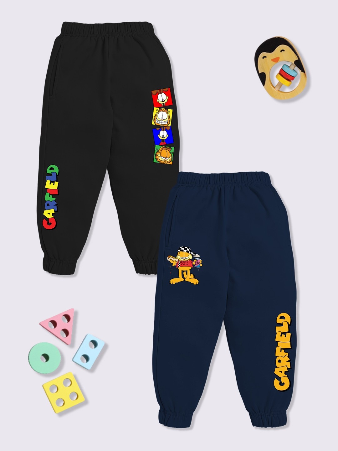 YK X Minute Mirth Boys Pack of 2 Garfield Printed Pure Cotton Joggers, Assorted
YK X Minute Mirth Boys Pack of 2 Garfield Printed Pure Cotton Joggers, Assorted