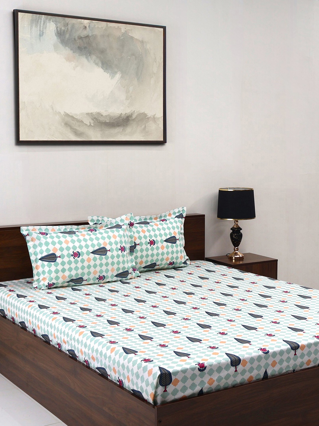 BOMBAY DYEING Cardinal Blue Floral Printed Cotton 120 TC King Bedsheet Set 2.74 x 2.74m
BOMBAY DYEING Cardinal Blue Floral Printed Cotton 120 TC King Bedsheet Set 2.74 x 2.74m