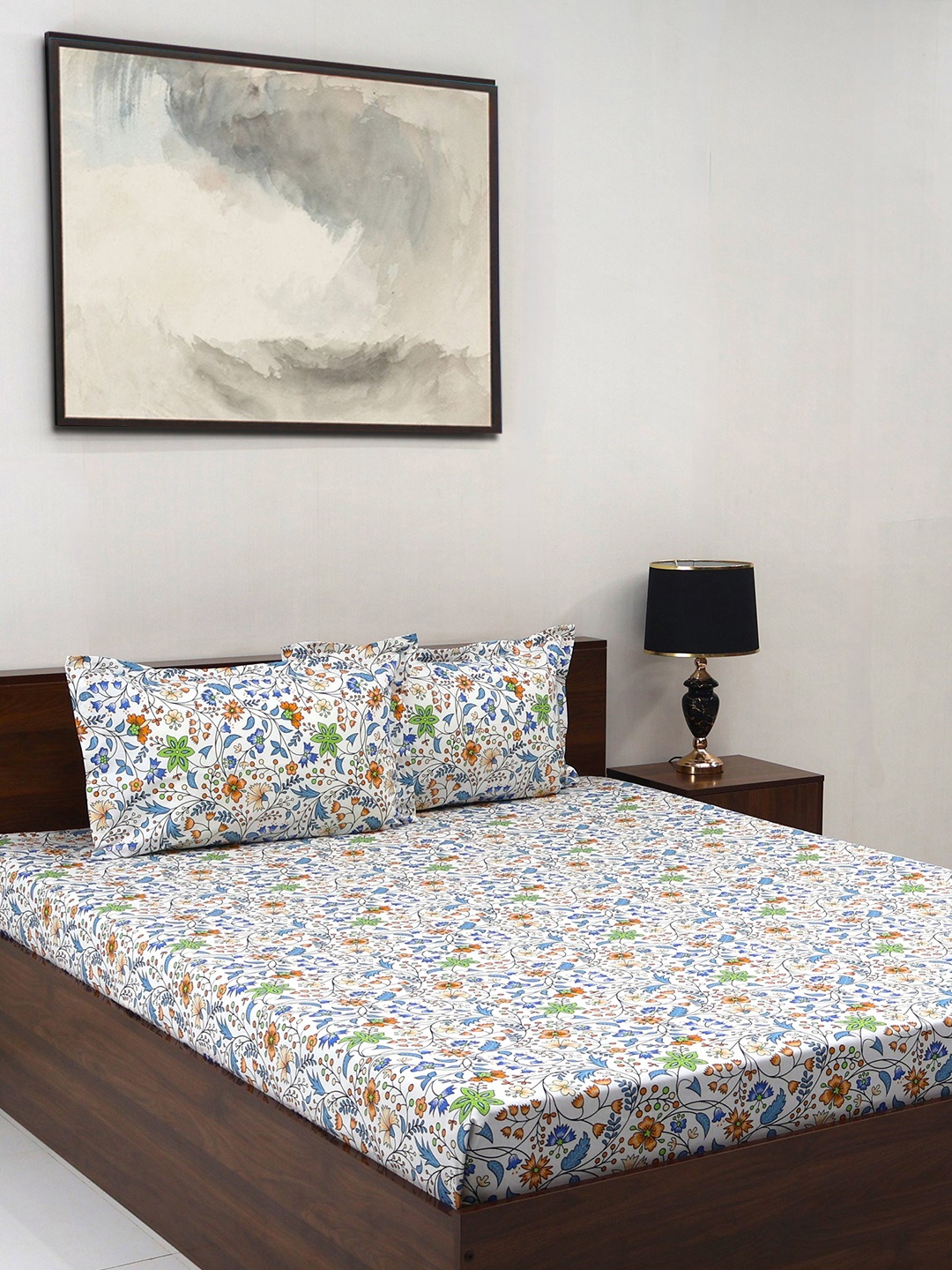 BOMBAY DYEING Cardinal Brown Floral Printed Cotton 120 TC Queen Bedsheet Set 2.54 x 2.24 m
BOMBAY DYEING Cardinal Brown Floral Printed Cotton 120 TC Queen Bedsheet Set 2.54 x 2.24 m