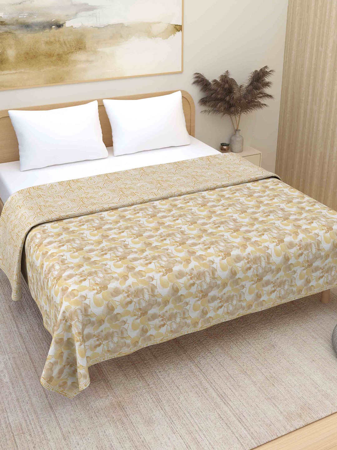 Plarsh Comfort Yellow Floral Premium Soft 300 GSM Pure Cotton Reversible Double Bed Dohar
Plarsh Comfort Yellow Floral Premium Soft 300 GSM Pure Cotton Reversible Double Bed Dohar