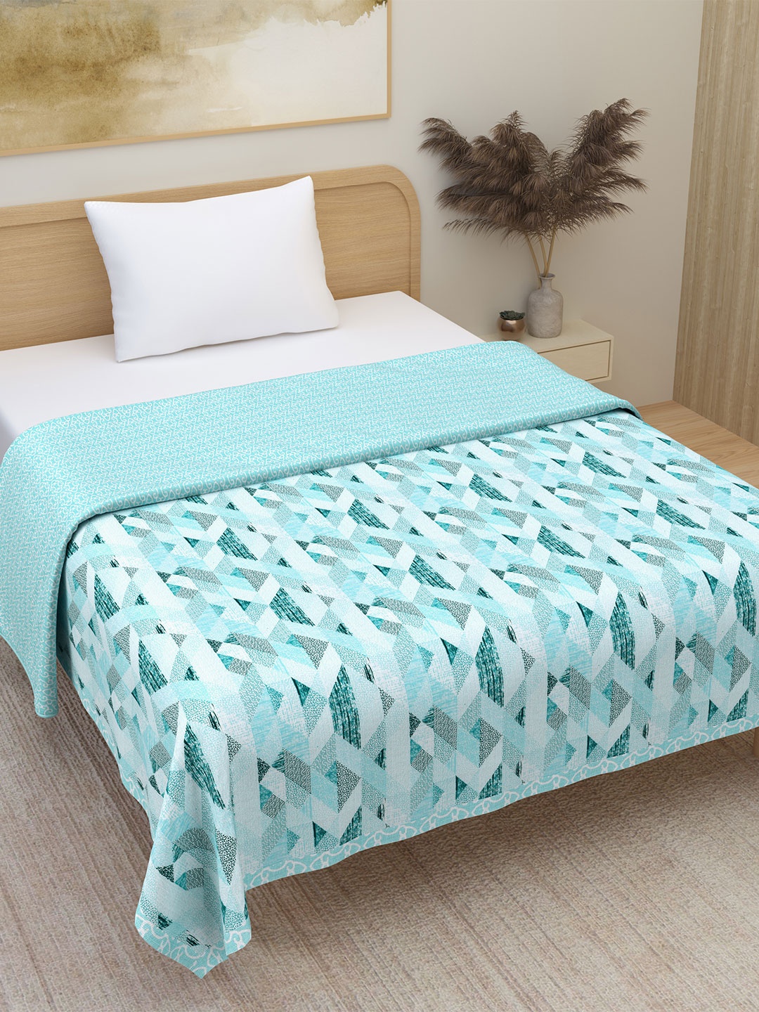 Plarsh Comfort Premium Blue & Grey Geometric Pure Cotton Reversible Single Bed Dohar
Plarsh Comfort Premium Blue & Grey Geometric Pure Cotton Reversible Single Bed Dohar