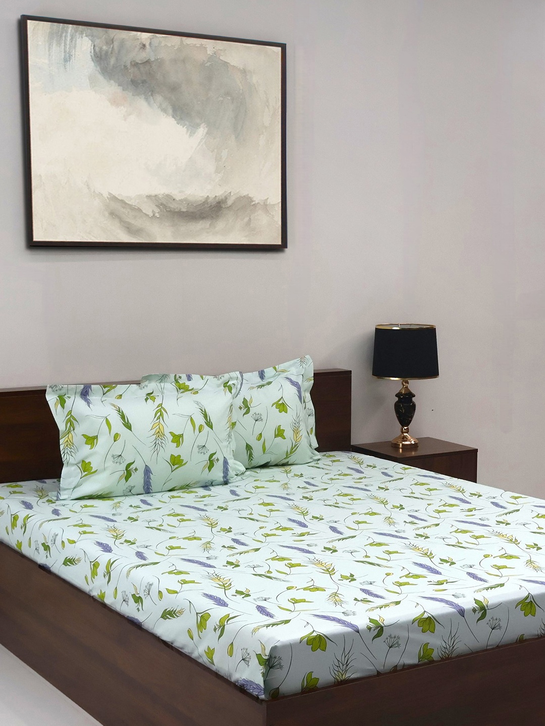 BOMBAY DYEING Vintage Green Printed Pure Cotton 180 TC King Bedsheet Set 2.74 m X 2.74 m
BOMBAY DYEING Vintage Green Printed Pure Cotton 180 TC King Bedsheet Set 2.74 m X 2.74 m