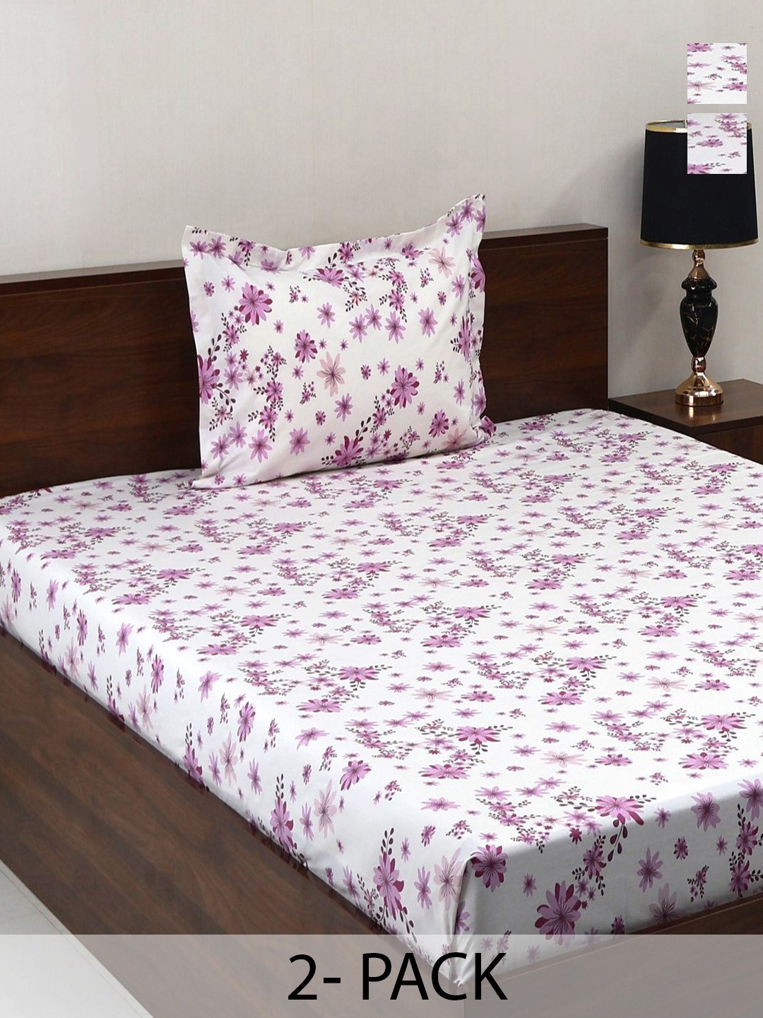 BOMBAY DYEING Vintage Violet Printed Pure Cotton 180 TC Bedsheet Set 1.52 m X 2.28 m
BOMBAY DYEING Vintage Violet Printed Pure Cotton 180 TC Bedsheet Set 1.52 m X 2.28 m