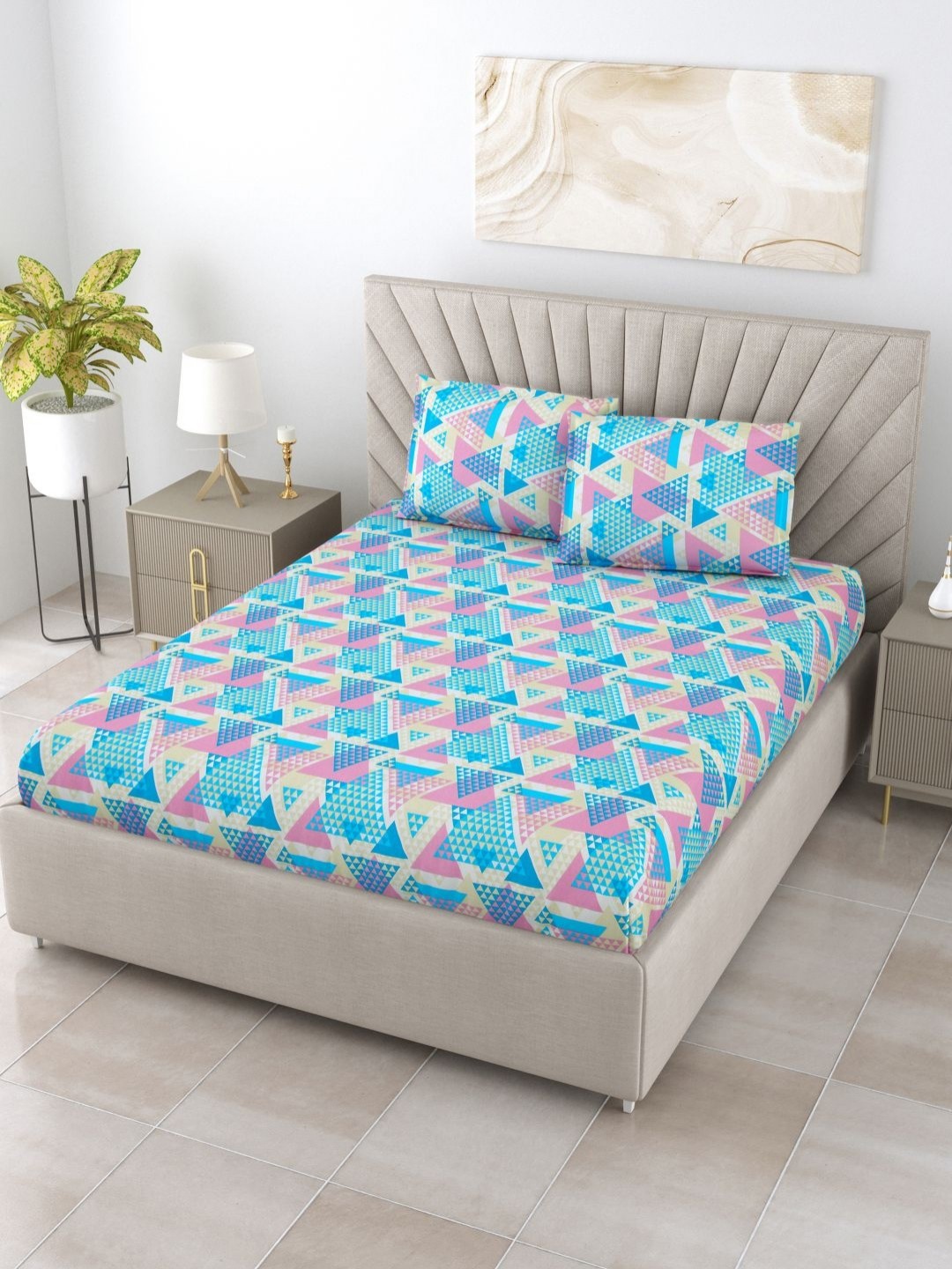 BOMBAY DYEING Epigram Turquoise Blue Pure Cotton 120 TC King Bedsheet Set 2.74 X 2.74m
BOMBAY DYEING Epigram Turquoise Blue Pure Cotton 120 TC King Bedsheet Set 2.74 X 2.74m