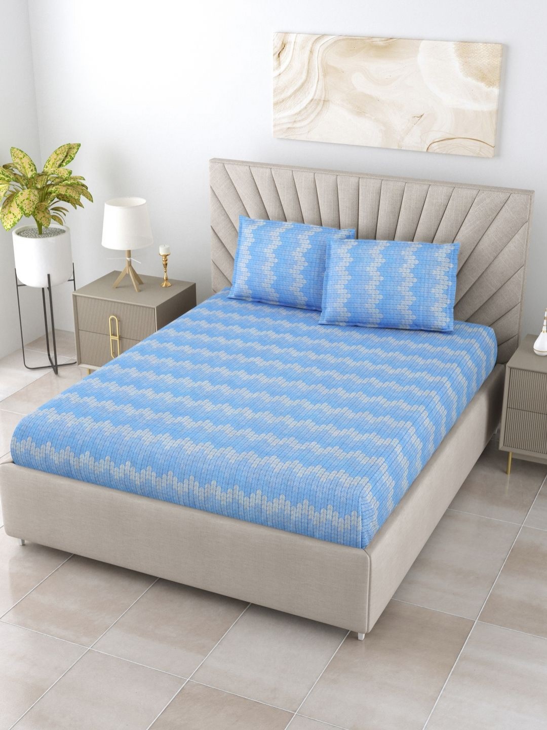 BOMBAY DYEING Florentine Blue Floral Pure Cotton 144 TC King Bedsheet Set 2.74 m X 2.74 m
BOMBAY DYEING Florentine Blue Floral Pure Cotton 144 TC King Bedsheet Set 2.74 m X 2.74 m