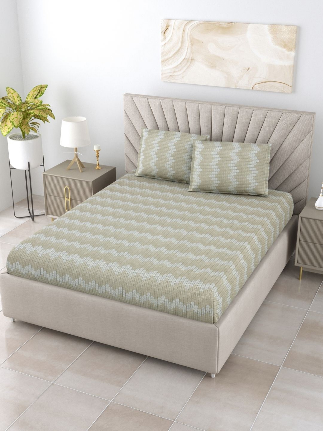 BOMBAY DYEING Florentine Beige Floral Pure Cotton 144 TC King Bedsheet Set 2.74 m X 2.74 m
BOMBAY DYEING Florentine Beige Floral Pure Cotton 144 TC King Bedsheet Set 2.74 m X 2.74 m