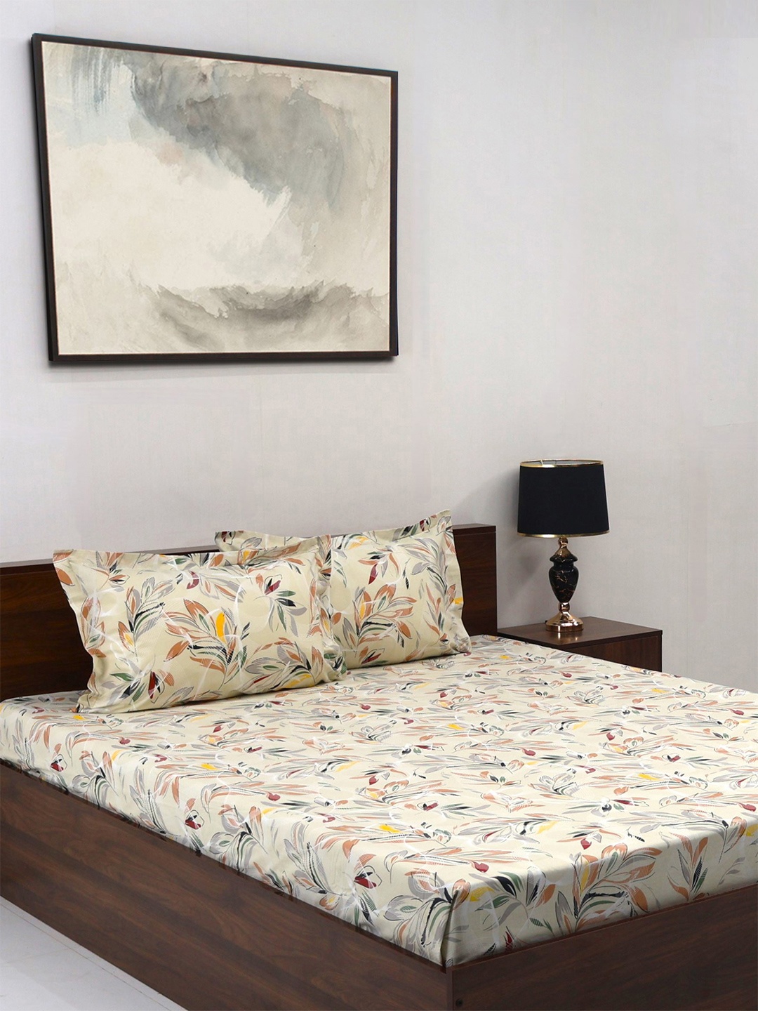 BOMBAY DYEING Floral Fiesta Brown Floral Cotton 140 TC Queen Bedsheet Set 2.54 x 2.28m
BOMBAY DYEING Floral Fiesta Brown Floral Cotton 140 TC Queen Bedsheet Set 2.54 x 2.28m
