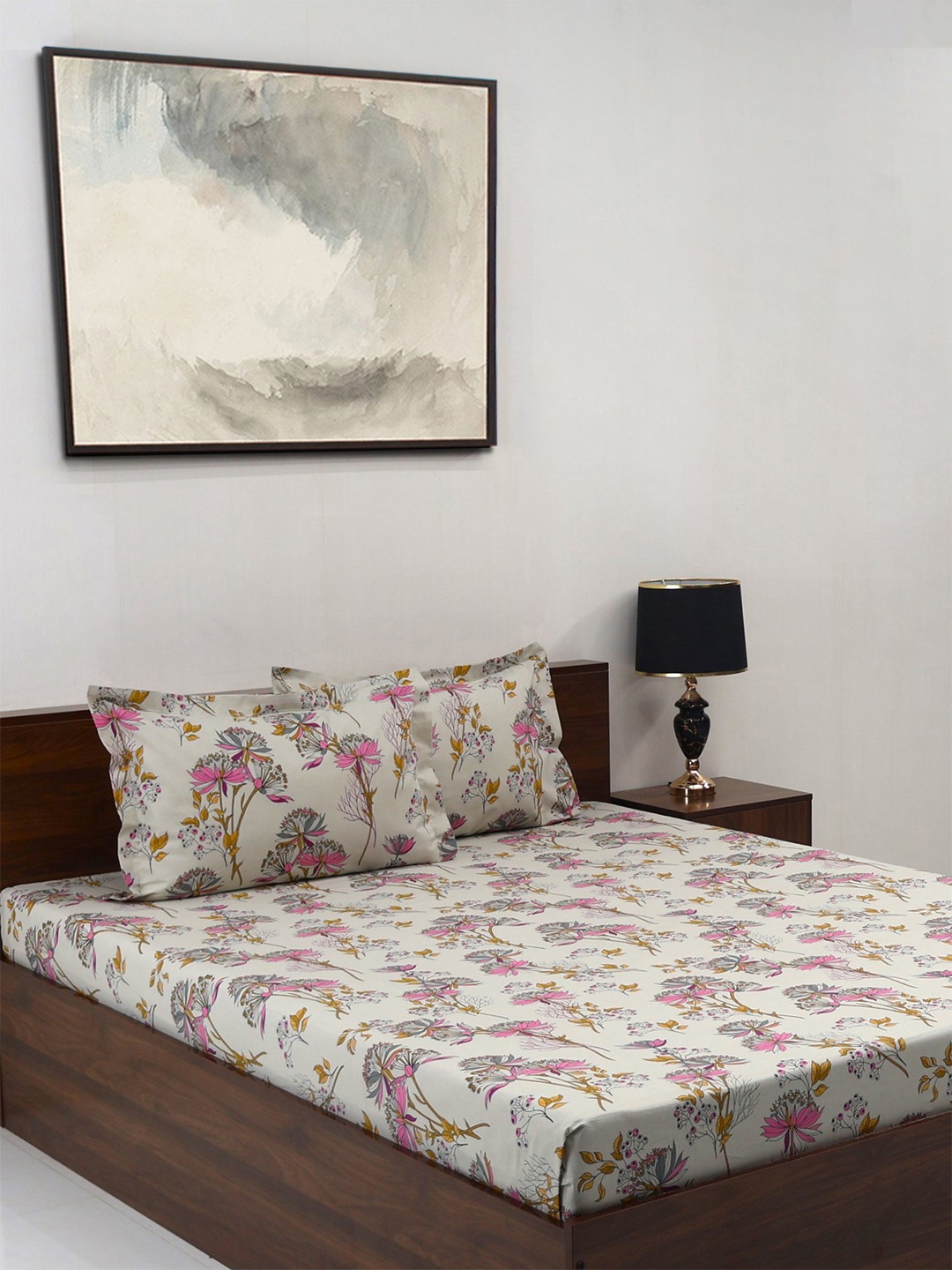 BOMBAY DYEING Floral Fiesta Pink Floral Cotton 140TC Queen Bedsheet Set 2.54 x 2.28m
BOMBAY DYEING Floral Fiesta Pink Floral Cotton 140TC Queen Bedsheet Set 2.54 x 2.28m