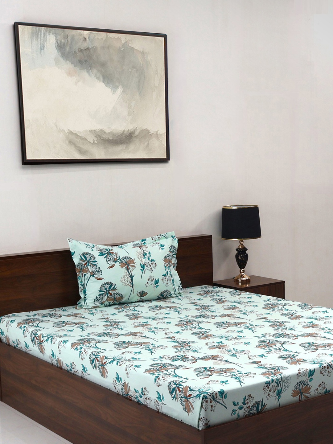 BOMBAY DYEING Floral Fiesta Green Floral Cotton 140 TC Single Bedsheet Set 2.28 m x 1.5 m
BOMBAY DYEING Floral Fiesta Green Floral Cotton 140 TC Single Bedsheet Set 2.28 m x 1.5 m