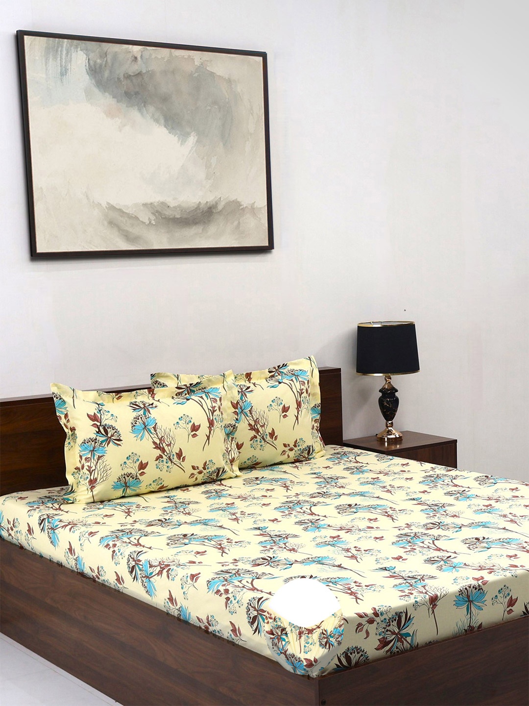 BOMBAY DYEING Brown & White Floral Pure Cotton 140 TC Queen Bedsheet Set 1.52 x 1.98 Mts
BOMBAY DYEING Brown & White Floral Pure Cotton 140 TC Queen Bedsheet Set 1.52 x 1.98 Mts