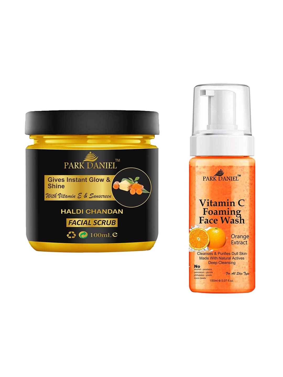 Park Daniel Set Of Vitamin C Foaming Face Wash & Haldi Chandan Scrub - 150ml + 100ml, Multi
Park Daniel Set Of Vitamin C Foaming Face Wash & Haldi Chandan Scrub - 150ml + 100ml, Multi