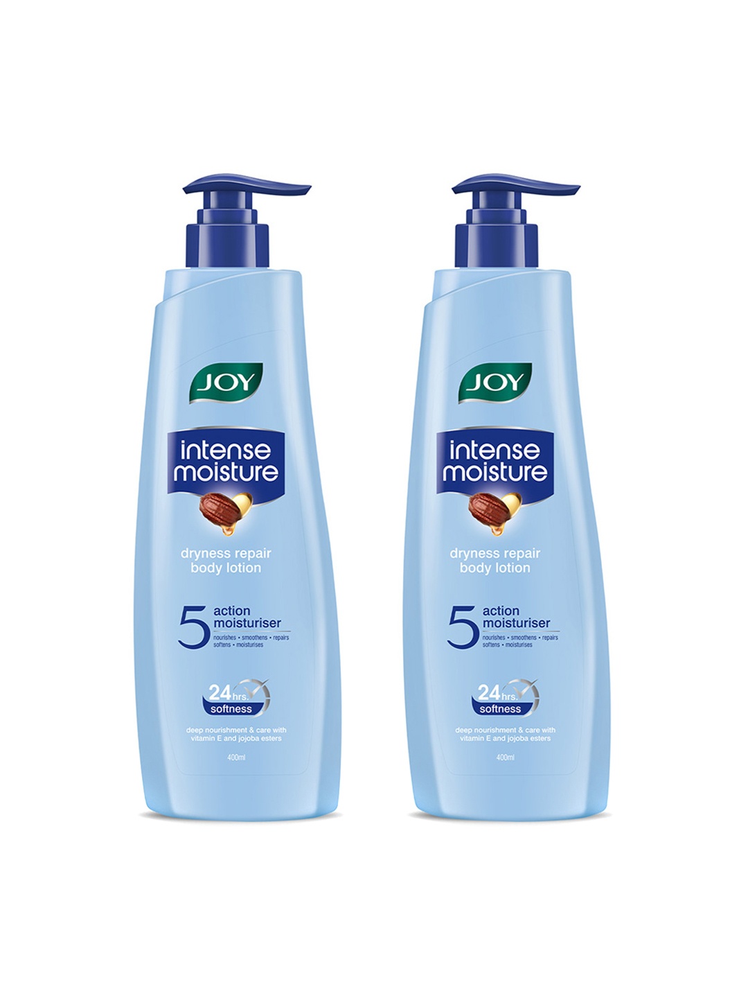 JOY Set Of 2 Intense Moisture Dryness Repair Body Lotion With Vitamin E - 400ml Each, Blue
JOY Set Of 2 Intense Moisture Dryness Repair Body Lotion With Vitamin E - 400ml Each, Blue