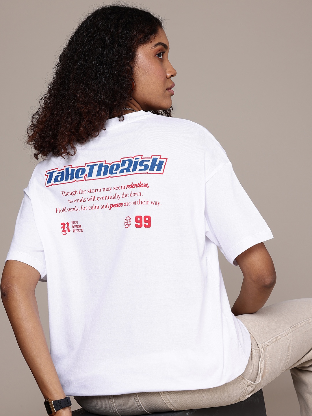 The Roadster Life Co. Oversized Fit Typography Printed Pure Cotton T-shirt, White
The Roadster Life Co. Oversized Fit Typography Printed Pure Cotton T-shirt, White