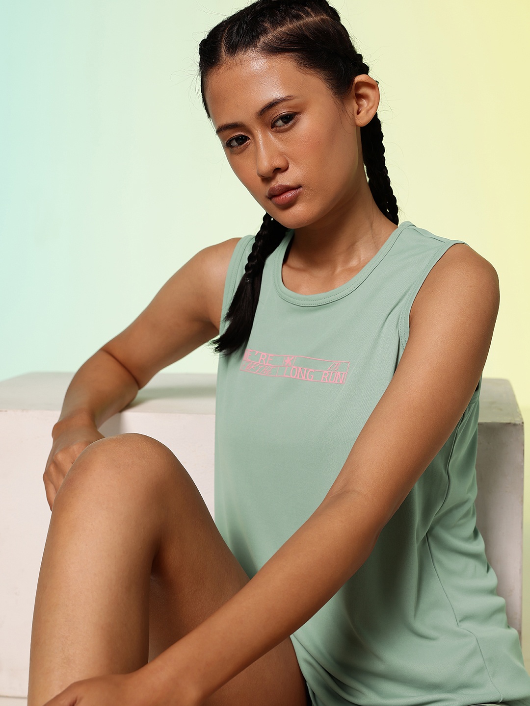HRX by Hrithik Roshan Typography Printed Sleeveless Rapid-Dry Running T-shirt, Green
HRX by Hrithik Roshan Typography Printed Sleeveless Rapid-Dry Running T-shirt, Green