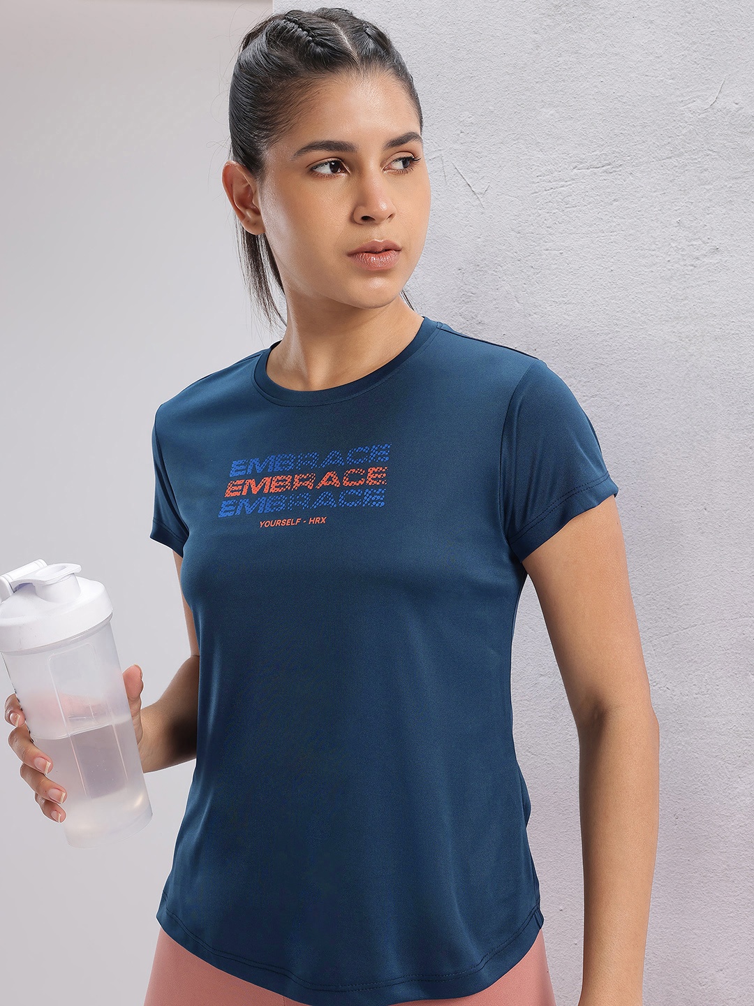 HRX by Hrithik Roshan Twin Collection Typography Printed Rapid-Dry Training T-shirt, Teal
HRX by Hrithik Roshan Twin Collection Typography Printed Rapid-Dry Training T-shirt, Teal