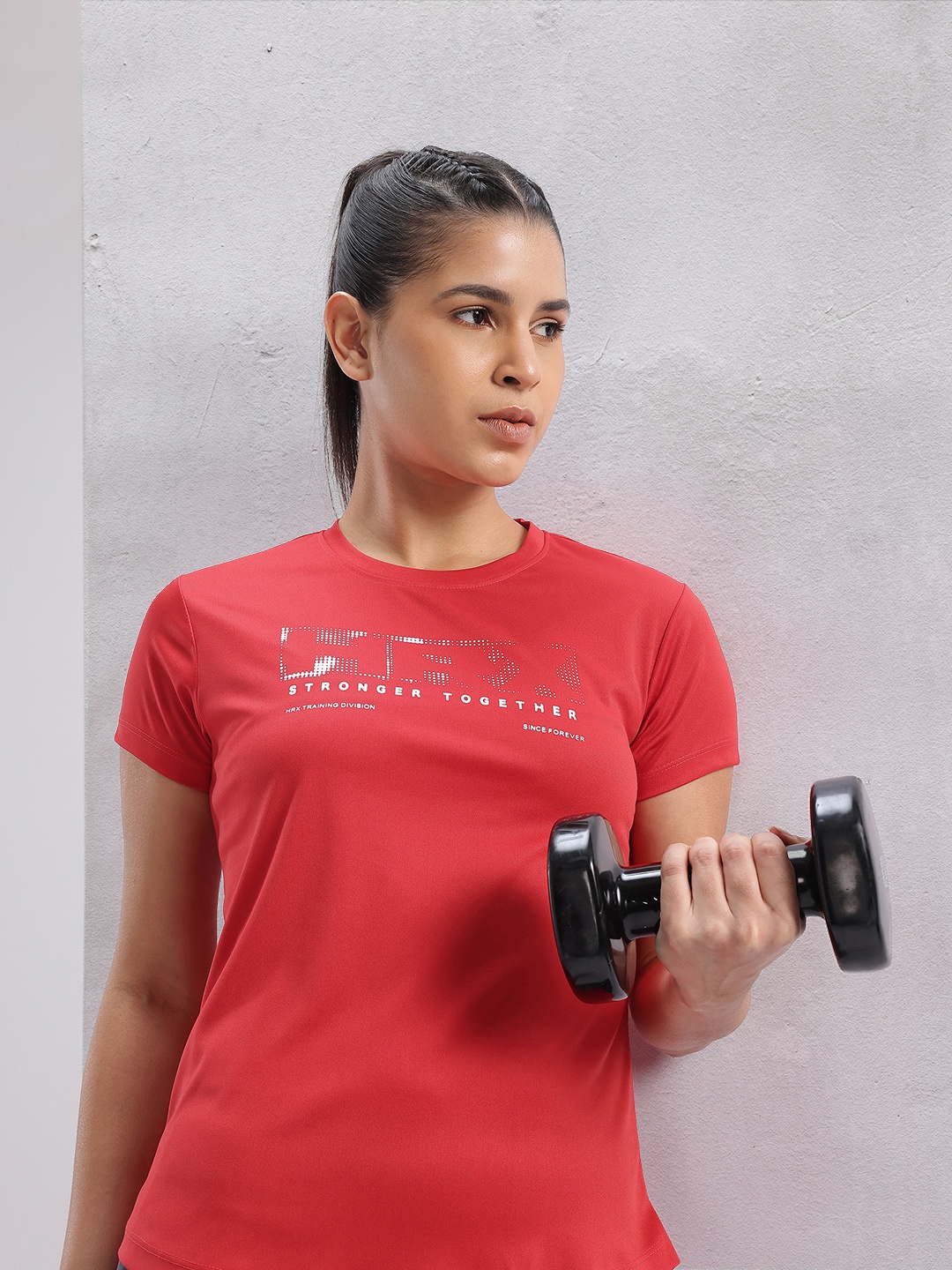 HRX by Hrithik Roshan Twin Collection Brand Logo Printed Rapid-Dry Training T-shirt, Red
HRX by Hrithik Roshan Twin Collection Brand Logo Printed Rapid-Dry Training T-shirt, Red
