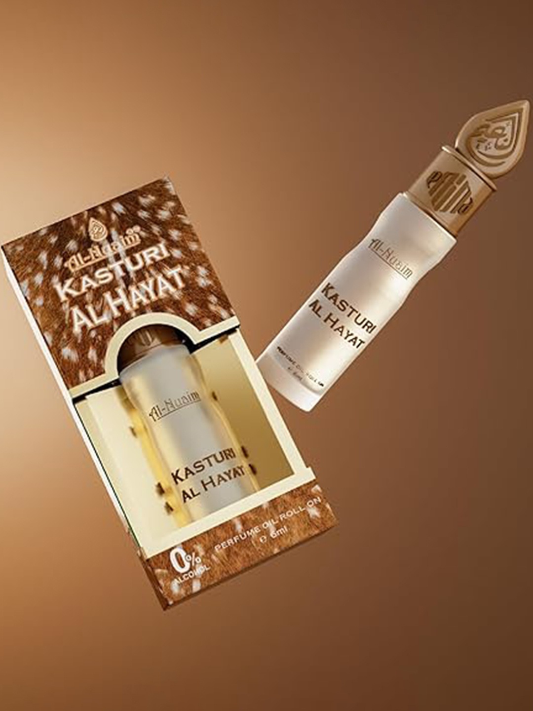 Al-Nuaim Set of 6 E-Series Kasturi Al Hayat Alcohol Free Attar Roll-On - 6 ml Each, Beige
Al-Nuaim Set of 6 E-Series Kasturi Al Hayat Alcohol Free Attar Roll-On - 6 ml Each, Beige