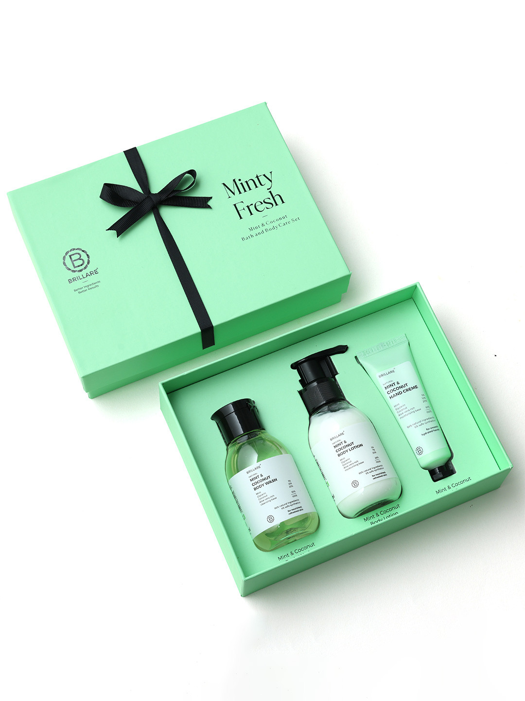 BRILLARE Set Of 4 Natures Symphony Bathing Bar Gift Box, Green 
BRILLARE Set Of 4 Natures Symphony Bathing Bar Gift Box, Green