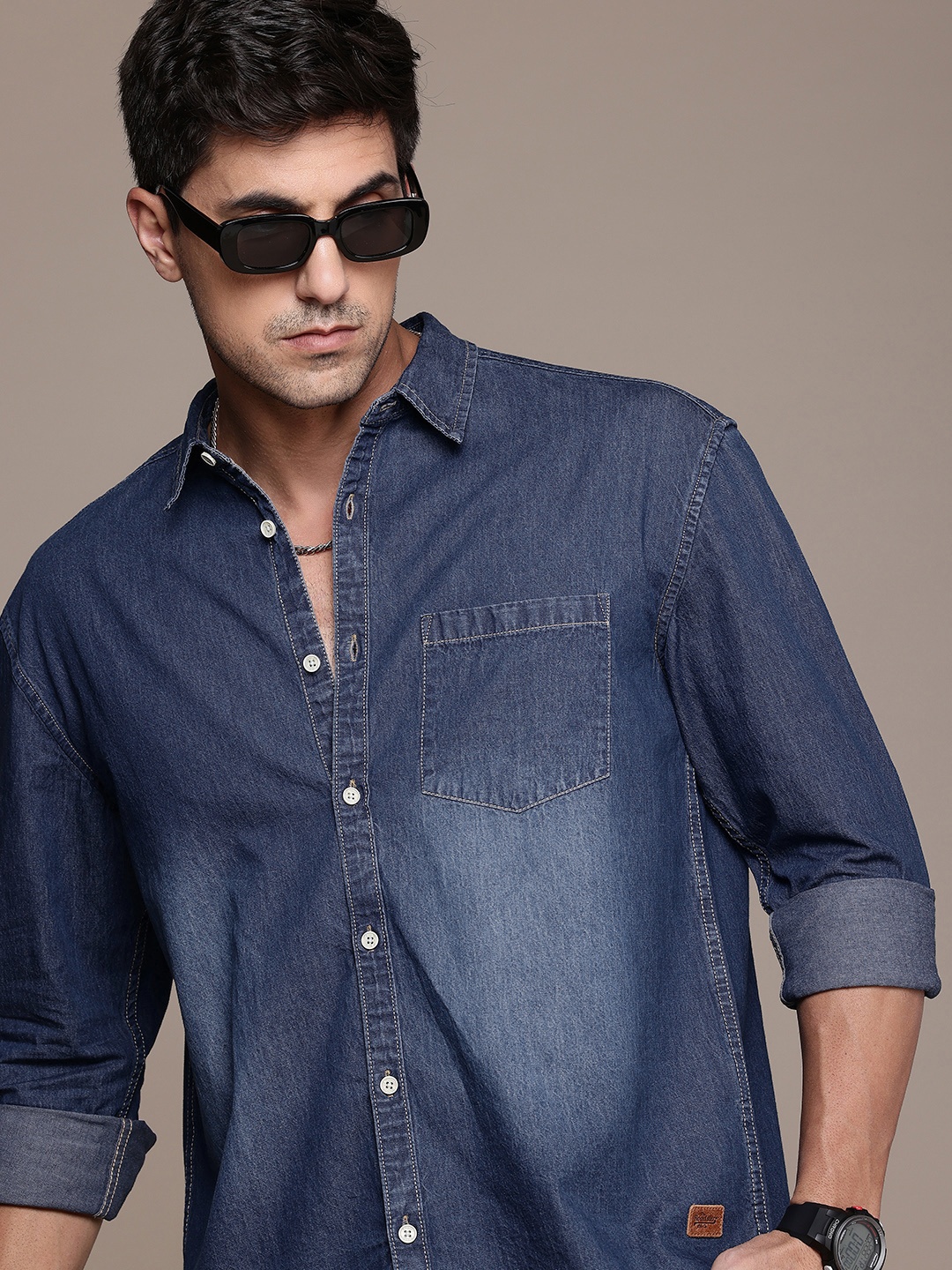 The Roadster Life Co. Pure Cotton Drop-Shoulder Sleeves Relaxed Fit Chambray Casual Shirt, Blue
The Roadster Life Co. Pure Cotton Drop-Shoulder Sleeves Relaxed Fit Chambray Casual Shirt, Blue
