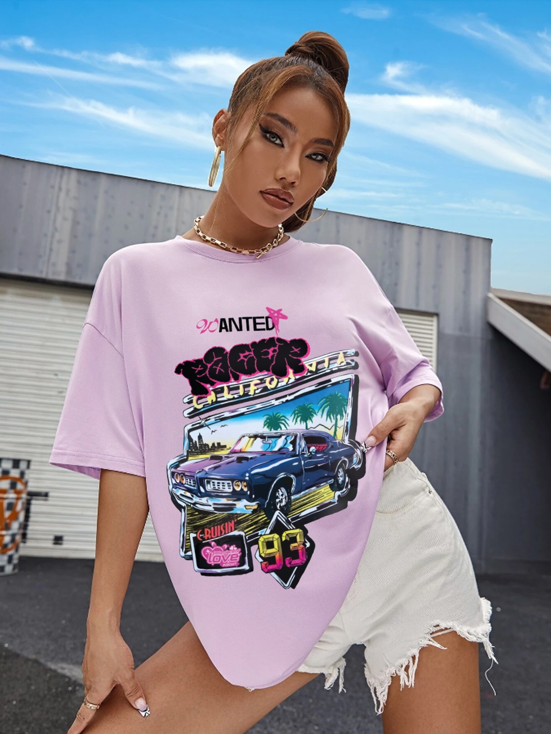 Stylecast X Hersheinbox Printed Drop-Shoulder Sleeves Oversized Pure Cotton T-shirt, Purple
Stylecast X Hersheinbox Printed Drop-Shoulder Sleeves Oversized Pure Cotton T-shirt, Purple