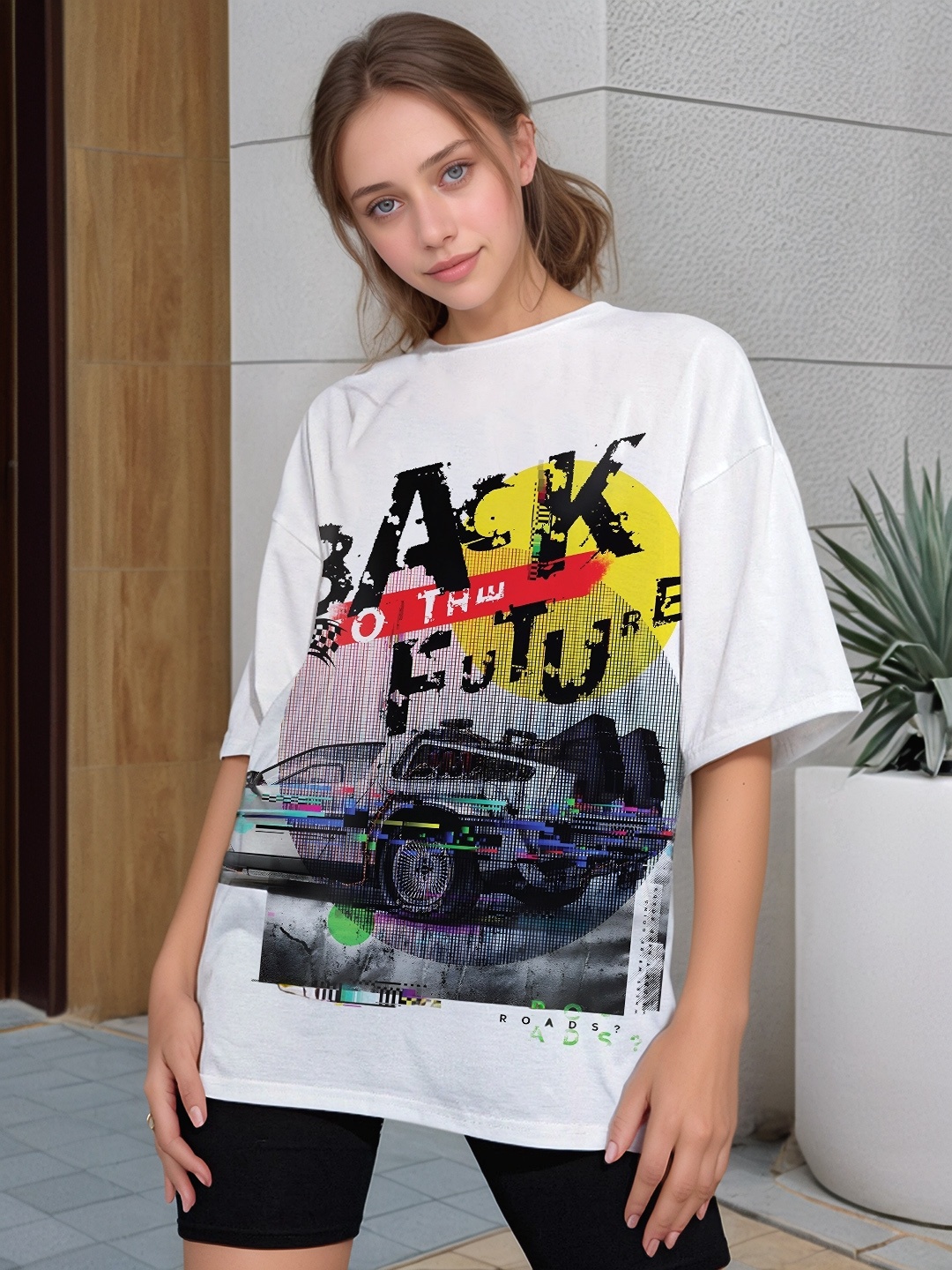 Stylecast X Hersheinbox Printed Drop-Shoulder Sleeves Pure Cotton Oversized T-shirt, White
Stylecast X Hersheinbox Printed Drop-Shoulder Sleeves Pure Cotton Oversized T-shirt, White