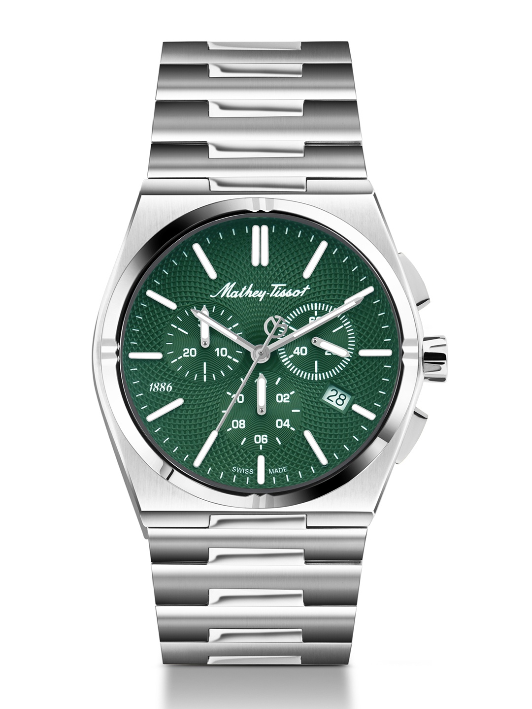 Mathey-Tissot Men Swiss Made Zeus Chrono Stainless Steel Dial Quartz Watch - H118CHAV, Silver
Mathey-Tissot Men Swiss Made Zeus Chrono Stainless Steel Dial Quartz Watch - H118CHAV, Silver