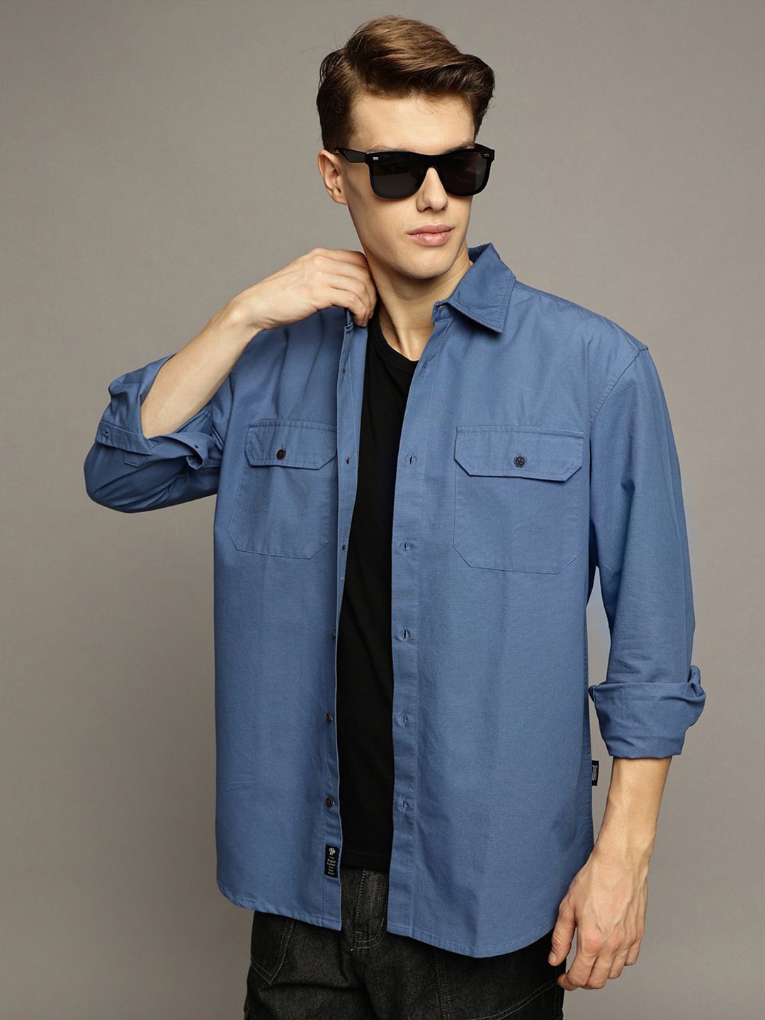 The Roadster Lifestyle Co. Men Premium Spread Collar Solid Cotton Oversized Casual Shirt, Blue
The Roadster Lifestyle Co. Men Premium Spread Collar Solid Cotton Oversized Casual Shirt, Blue